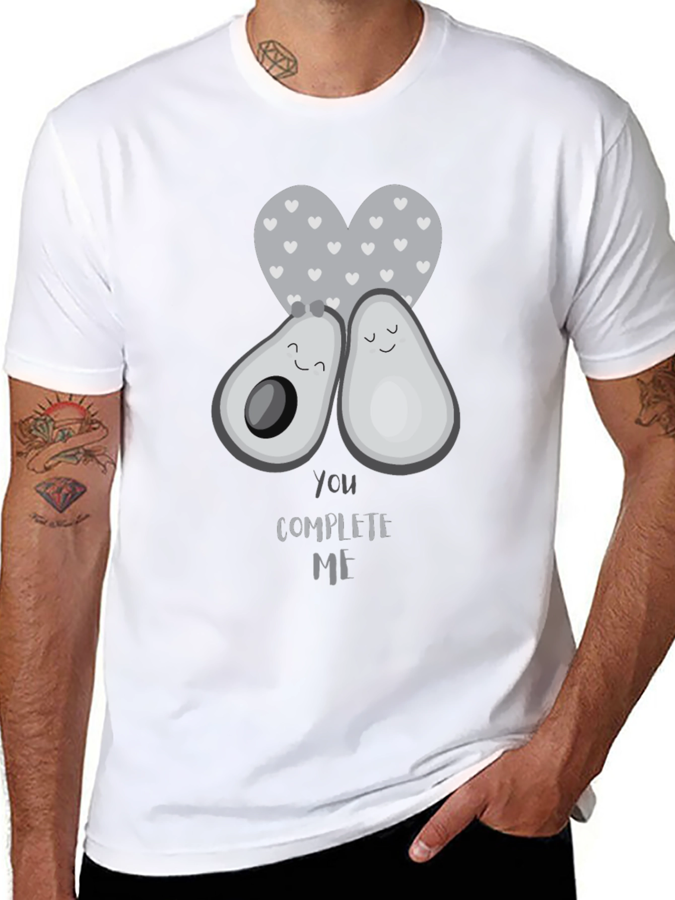 Avocado Couple Tee - You Complete Me Graphic T-Shirt