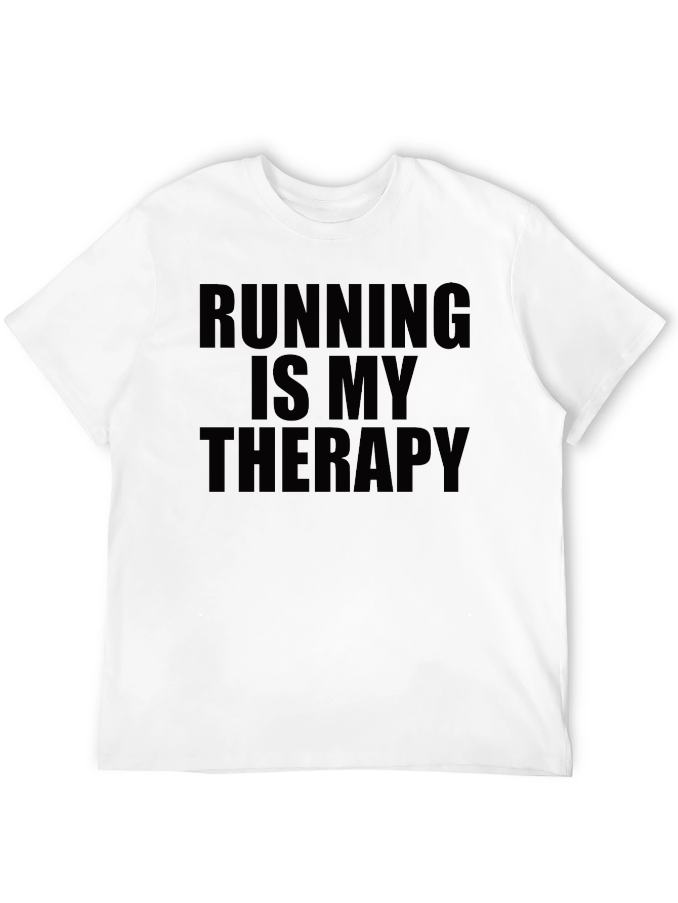 Running is My Therapy - Black Graphic Tee