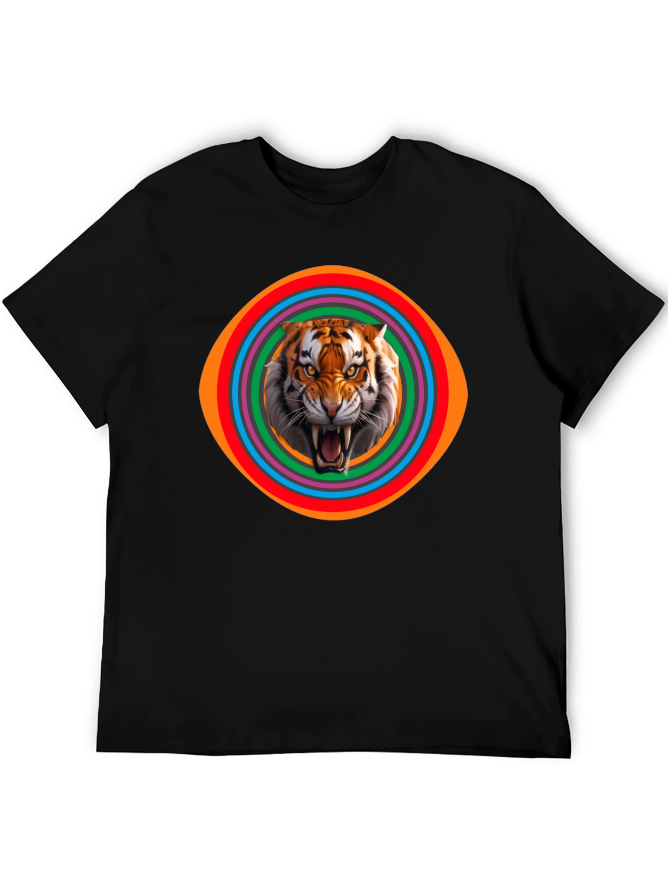 Tiger Graphic Tee - Mens Black T-Shirt