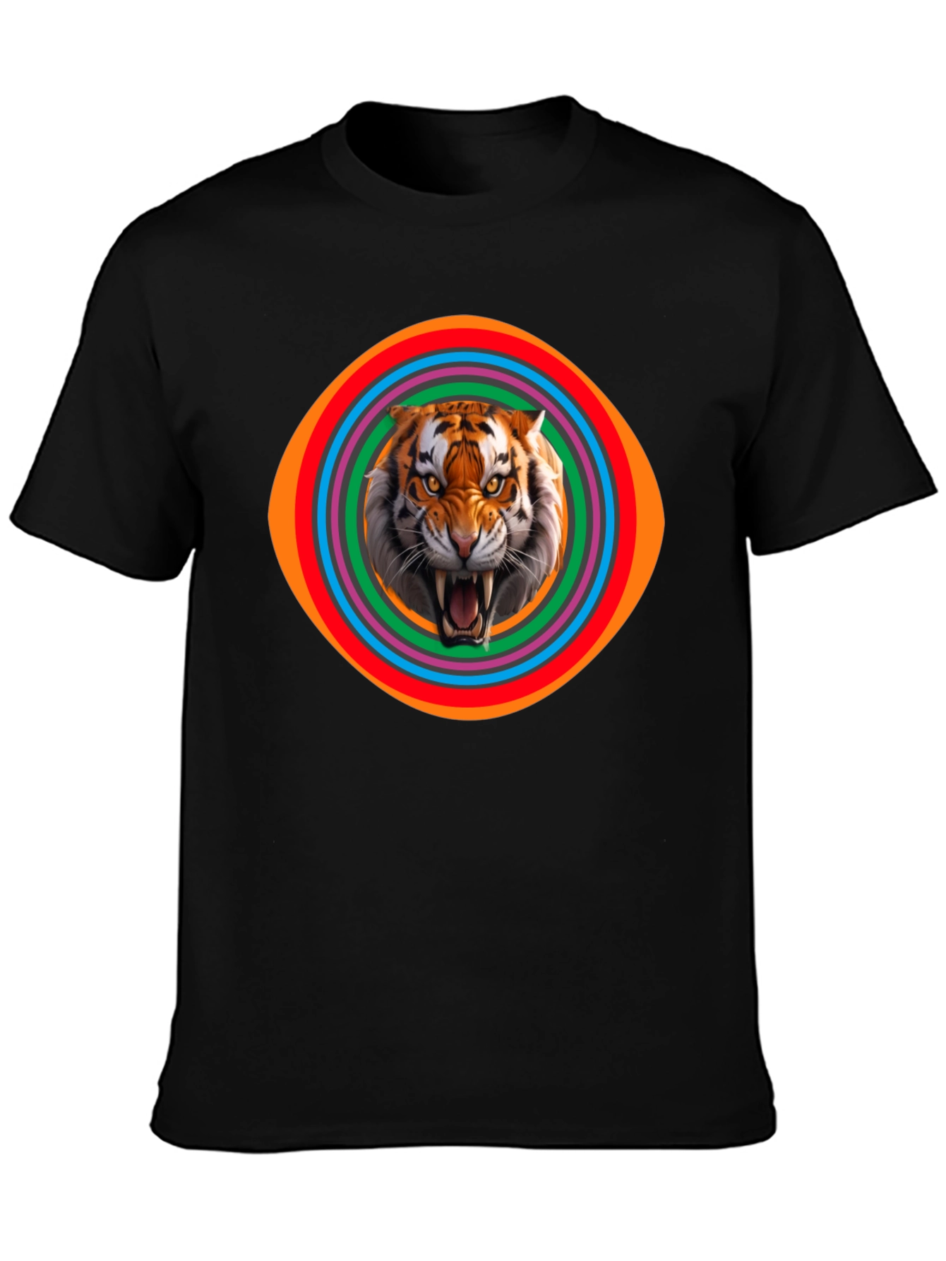Tiger Graphic Tee - Mens Black T-Shirt