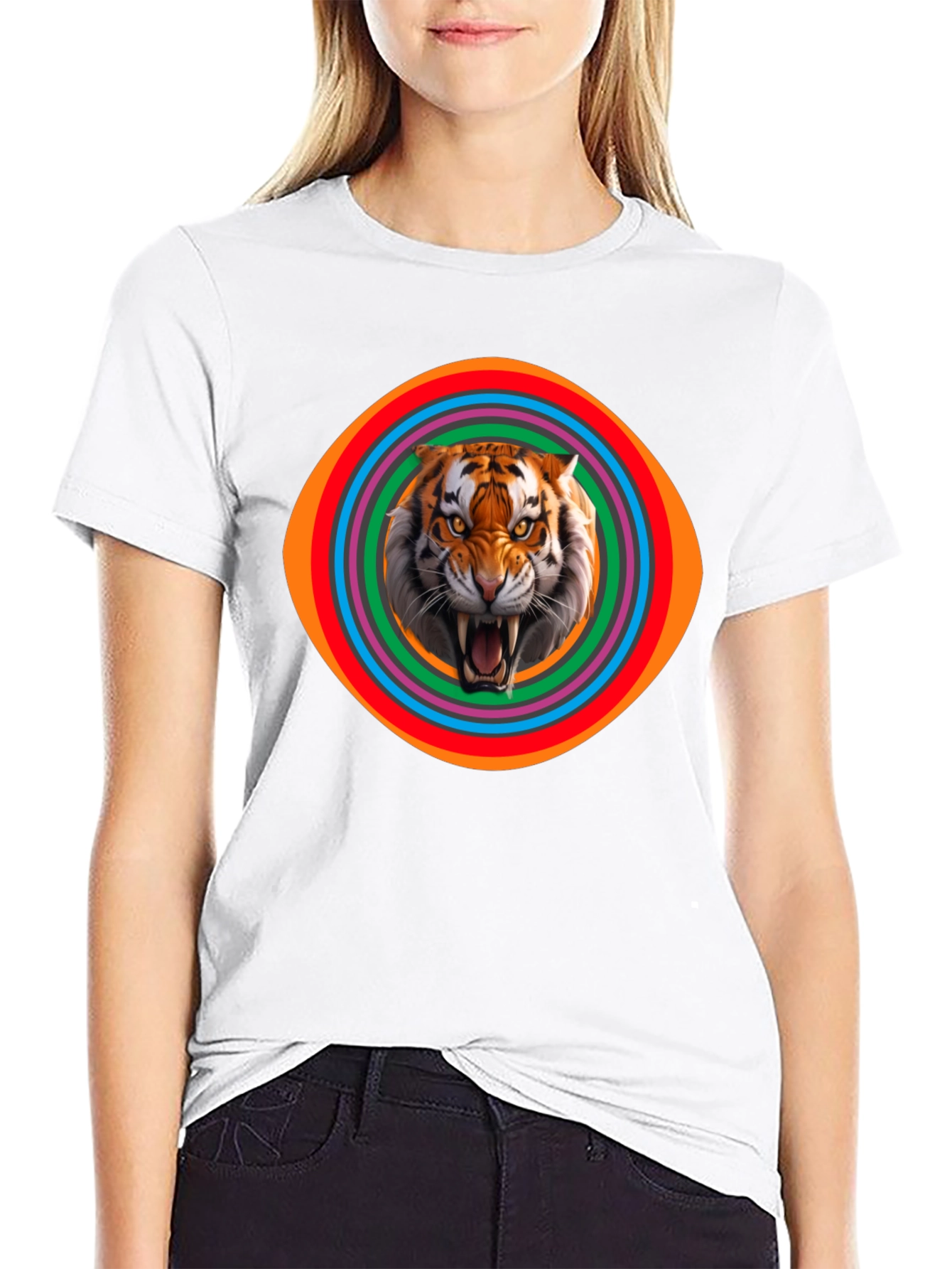Tiger Graphic Tee - Mens Black T-Shirt