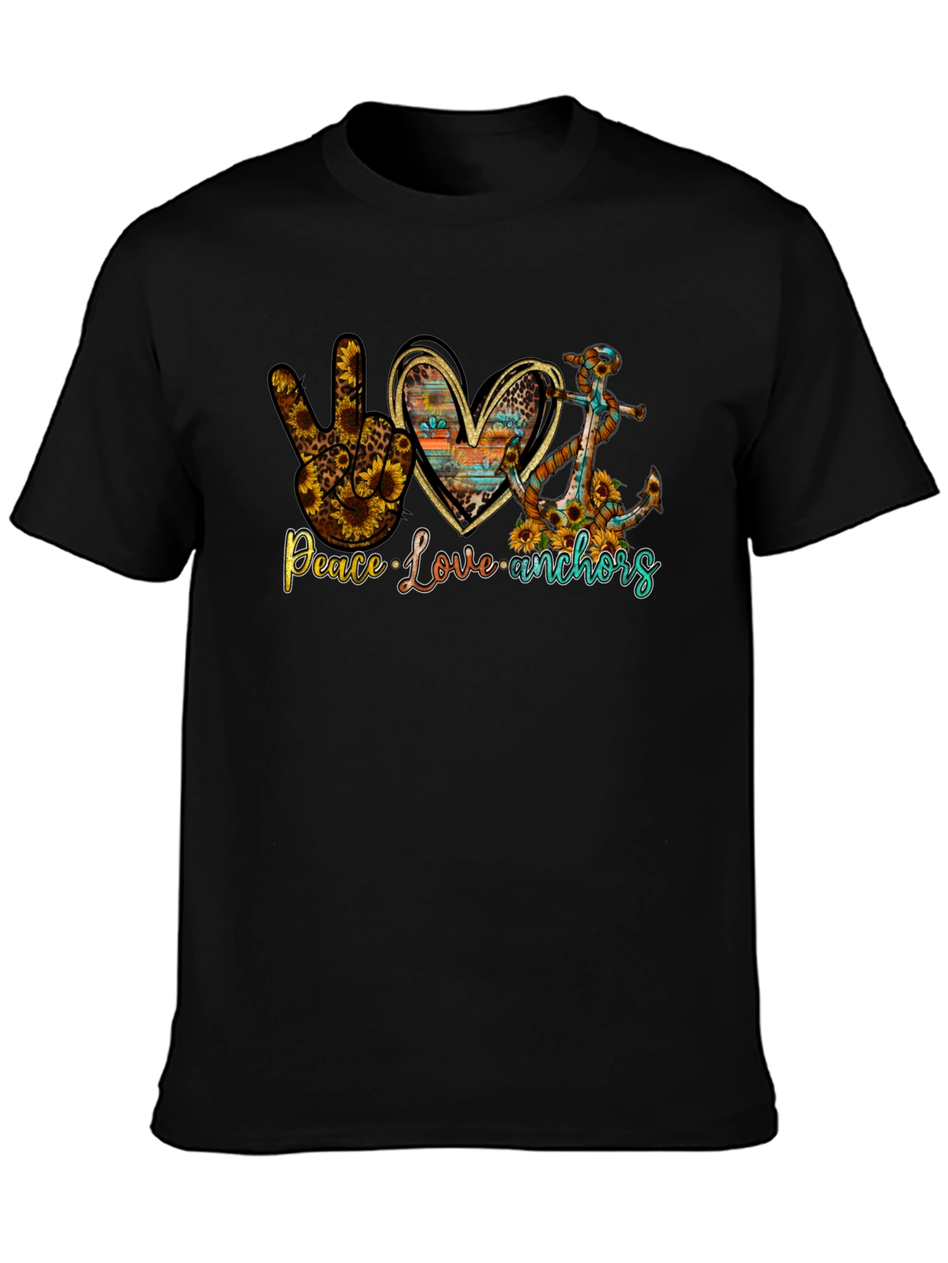 Peace Love Anchors Graphic T-Shirt