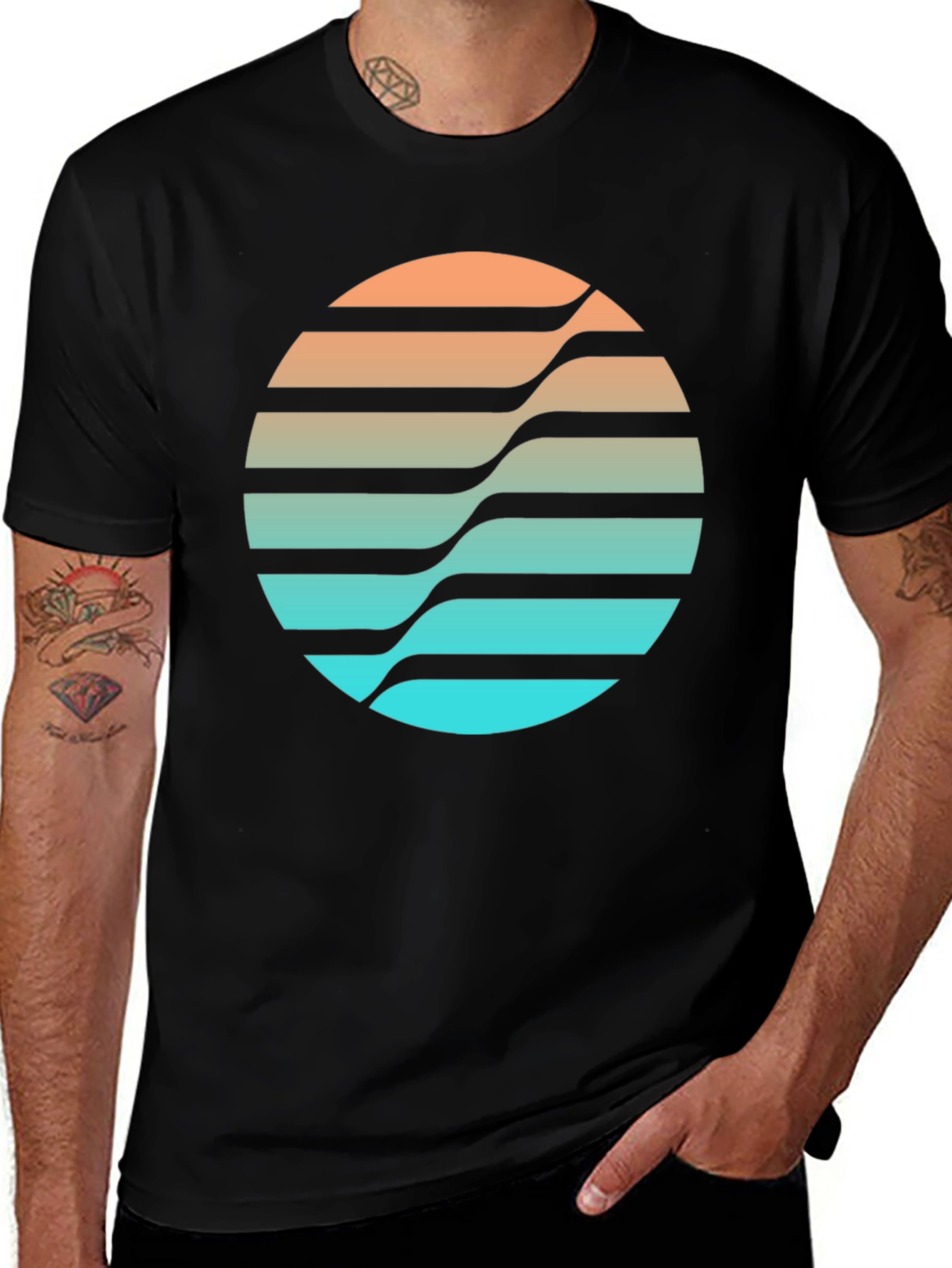 Retro Wave Circle Graphic Tee