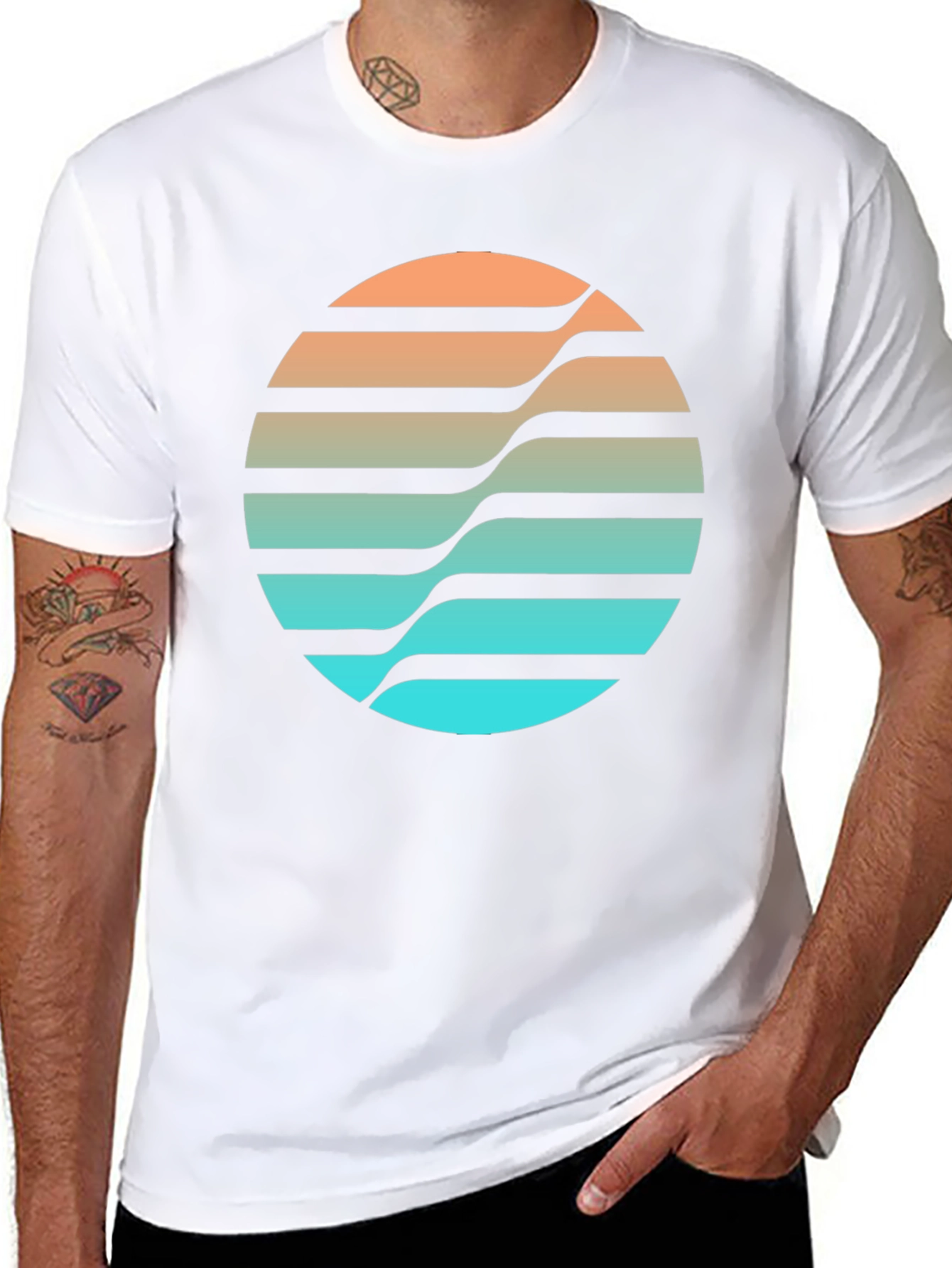 Retro Wave Circle Graphic Tee