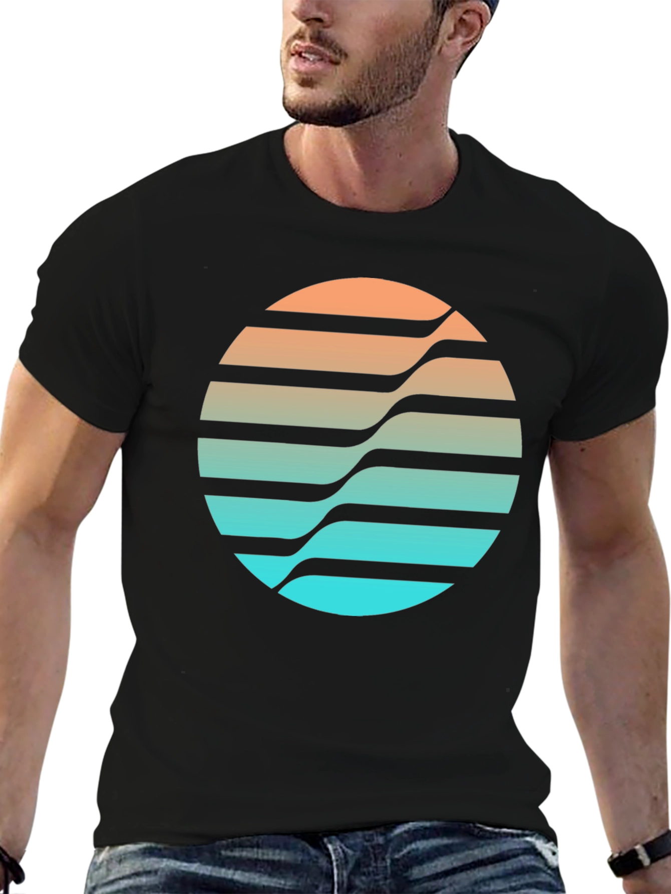 Retro Wave Circle Graphic Tee