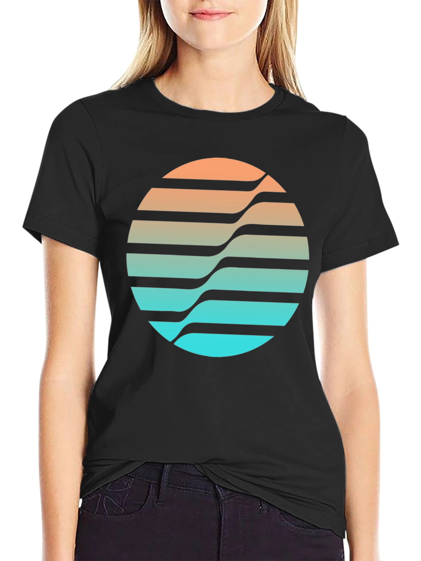 Retro Wave Circle Graphic Tee