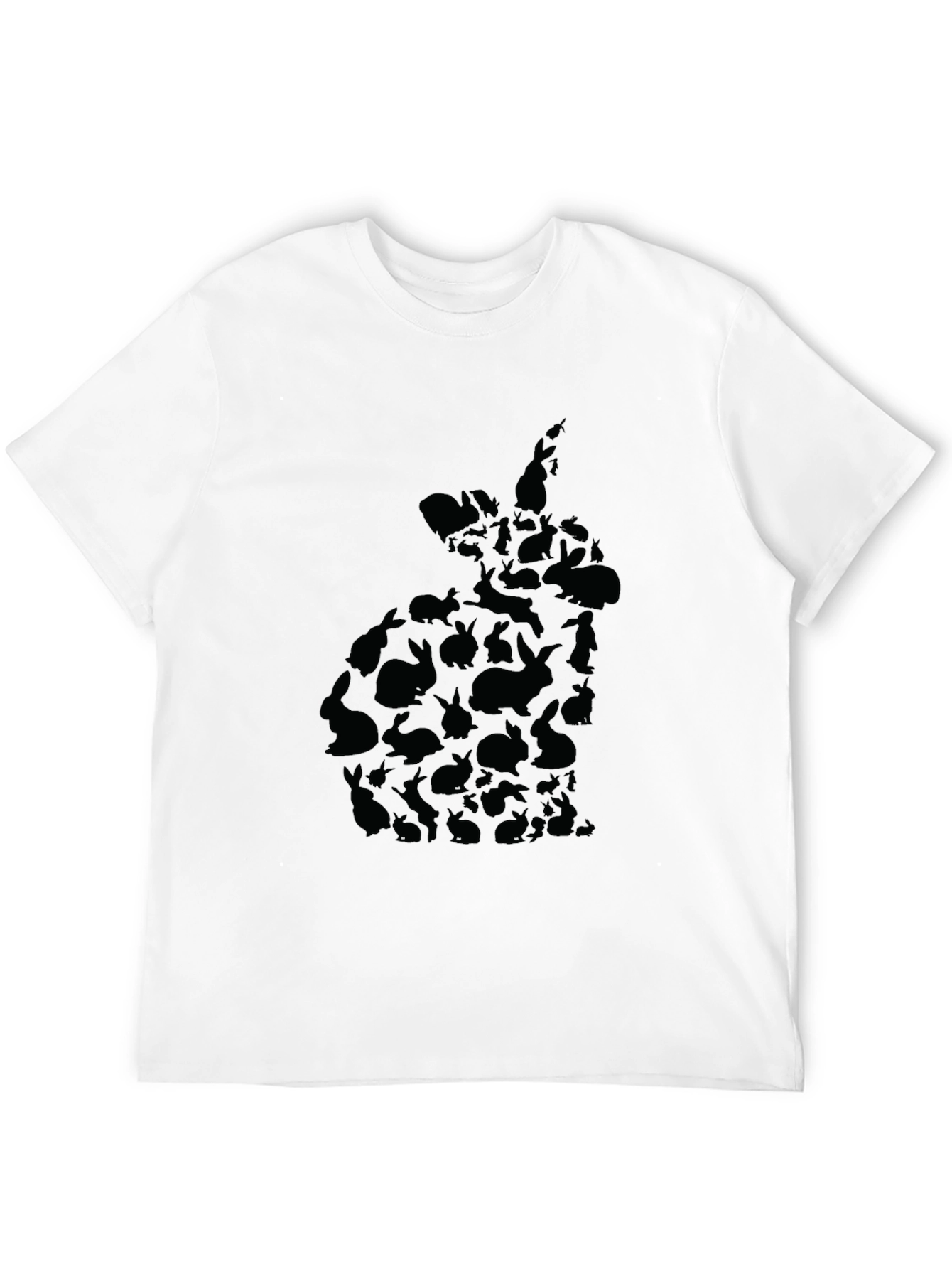 Rabbit Silhouette Black T-Shirt