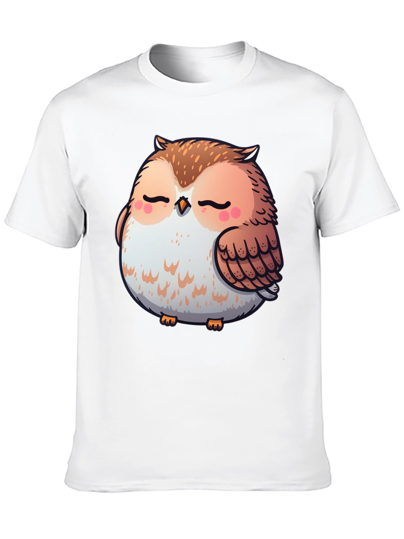 Cute Owl Graphic Tee - Black T-Shirt