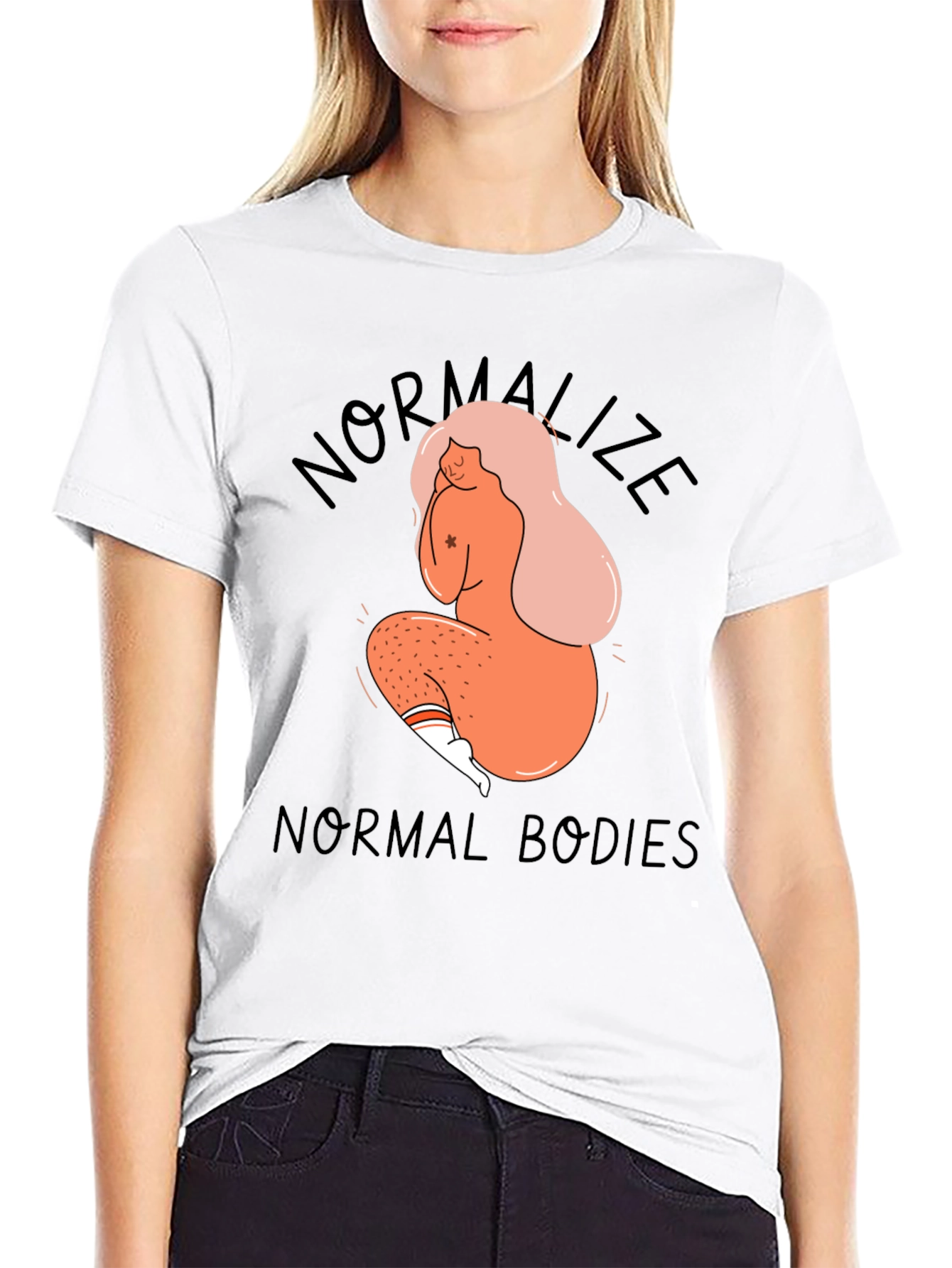 Normalize Normal Bodies Black Graphic Tee