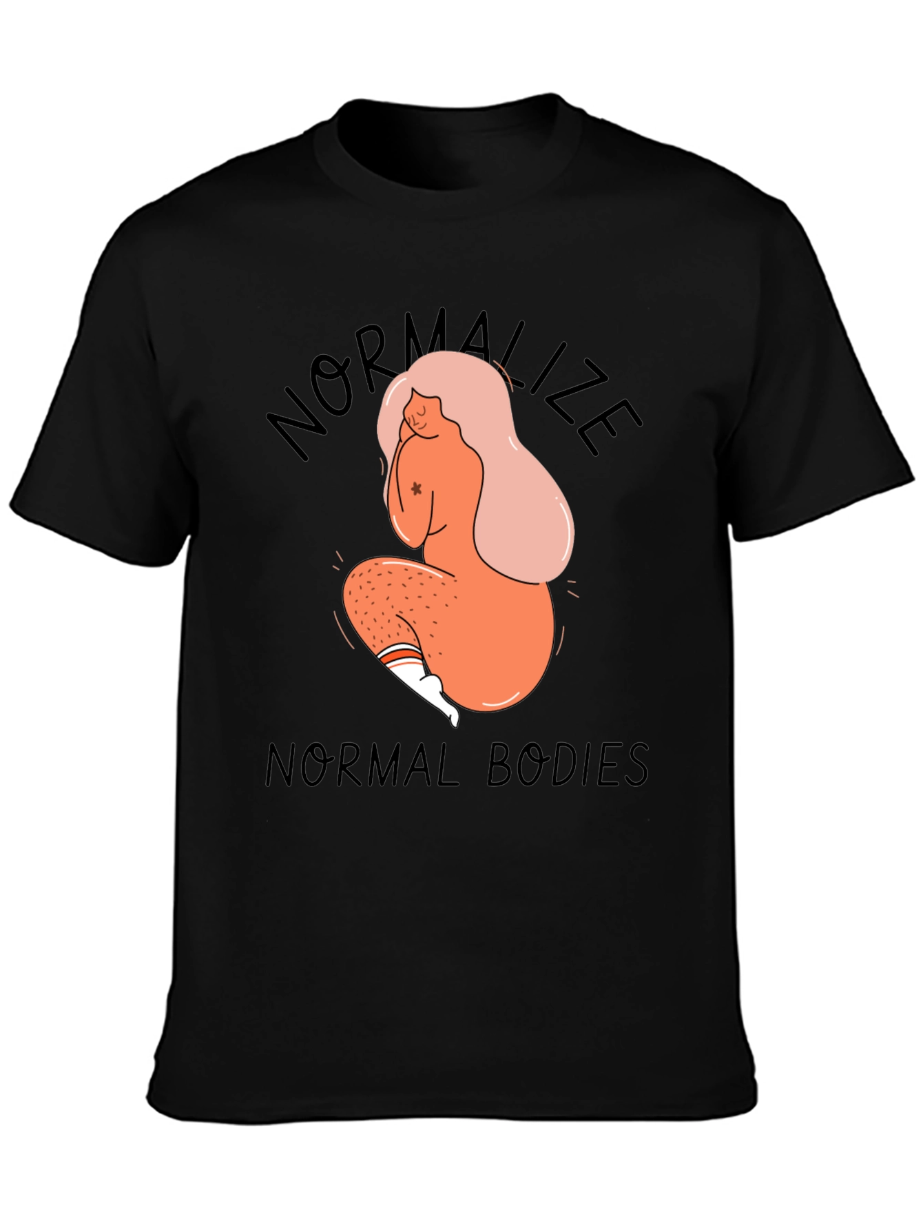 Normalize Normal Bodies Black Graphic Tee