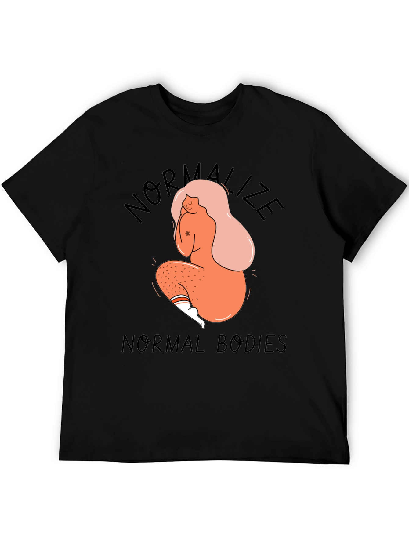 Normalize Normal Bodies Black Graphic Tee