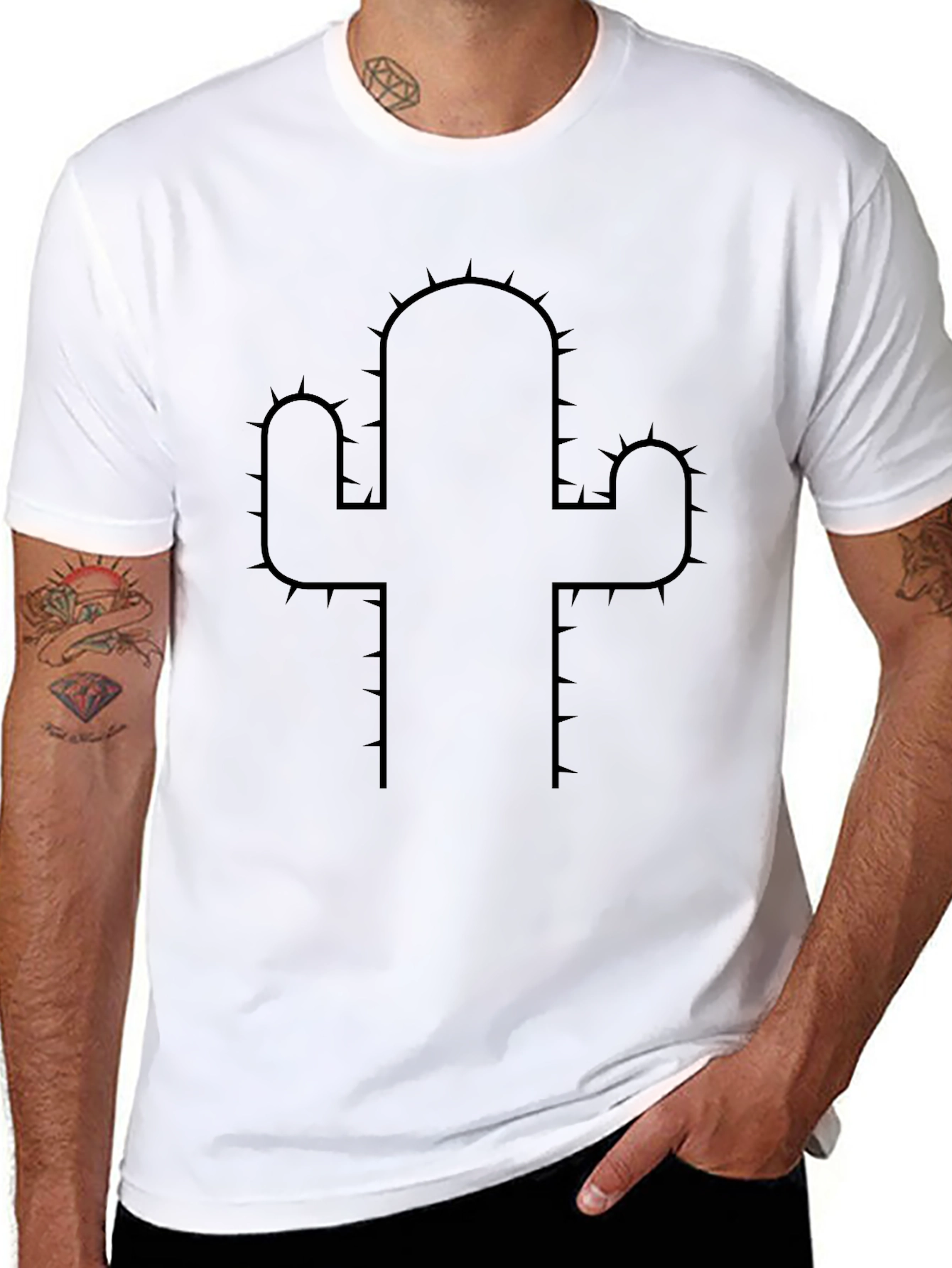 Cactus Graphic Tee - Mens Black T-Shirt