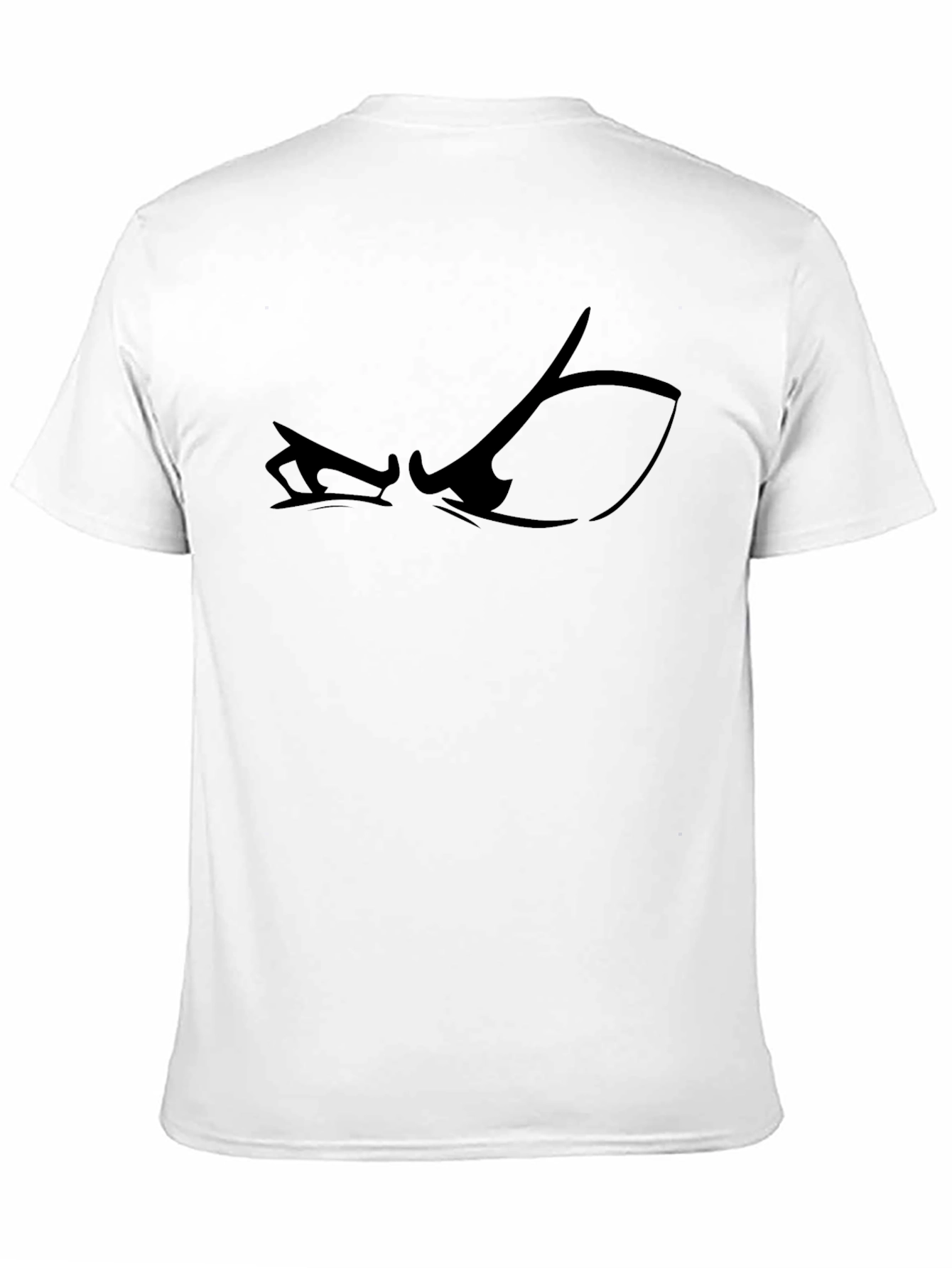 Mens Black Graphic Tee - Anime Eyes Design