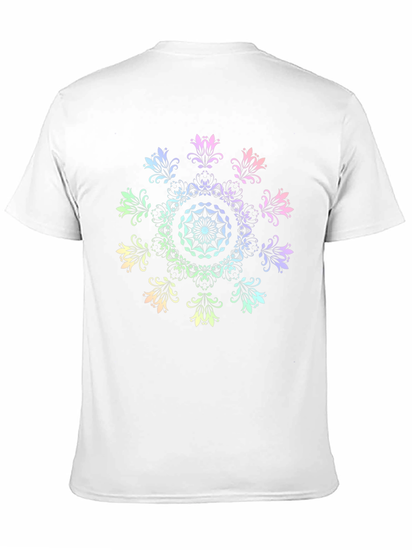 Rainbow Mandala Graphic Black T-Shirt