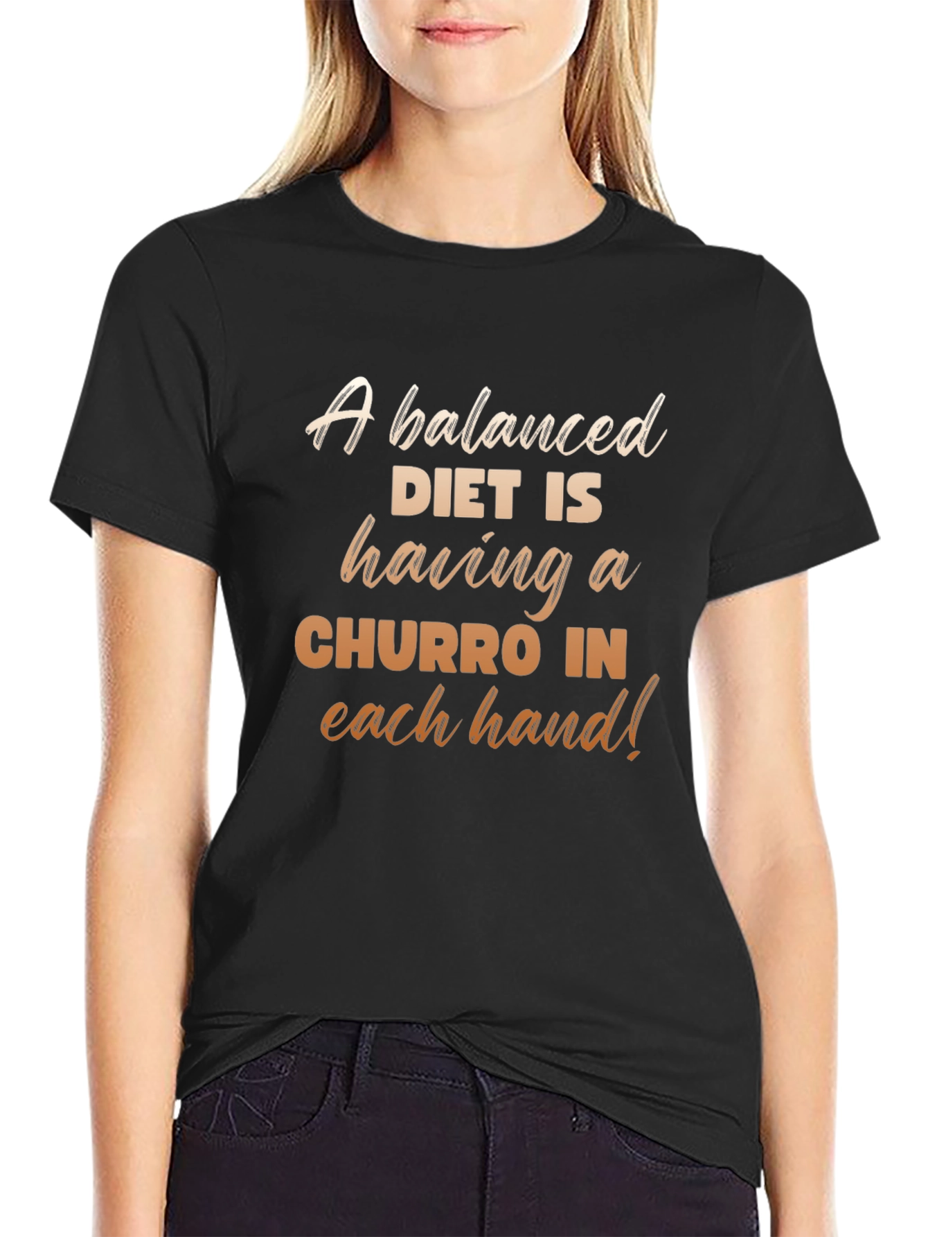 Funny Balanced Diet Churro T-Shirt