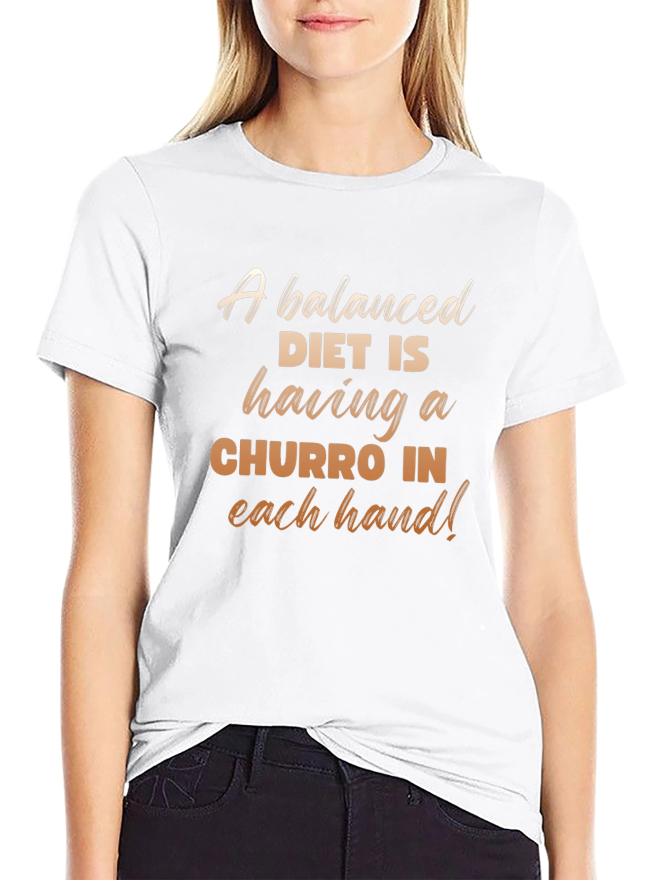 Funny Balanced Diet Churro T-Shirt