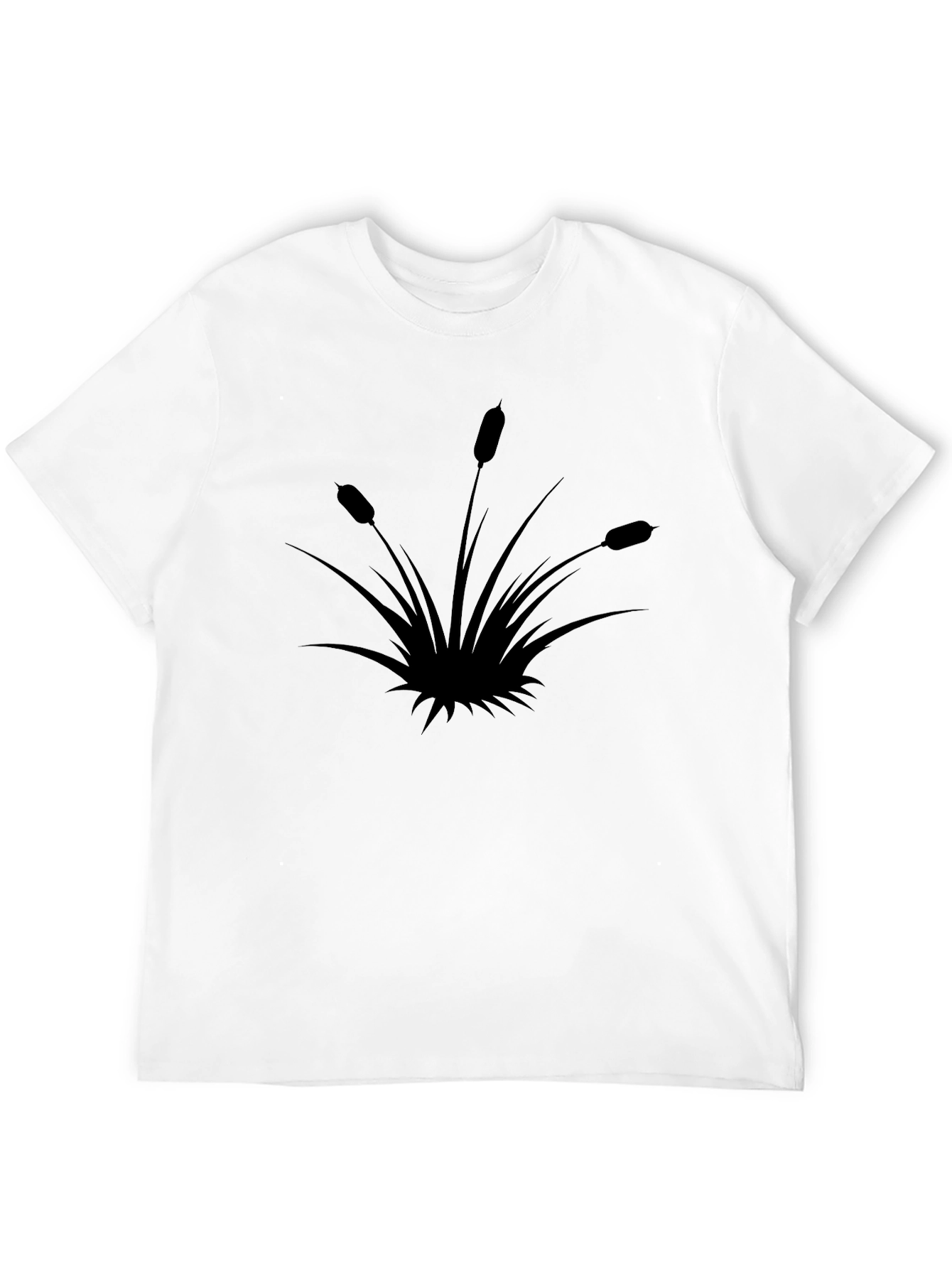 Cattails Graphic Tee - Nature Lovers Black T-Shirt
