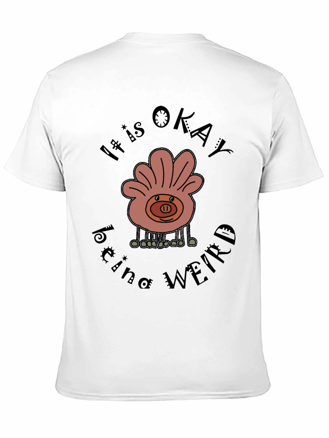 It is Okay Being Weird Black Graphic Tee