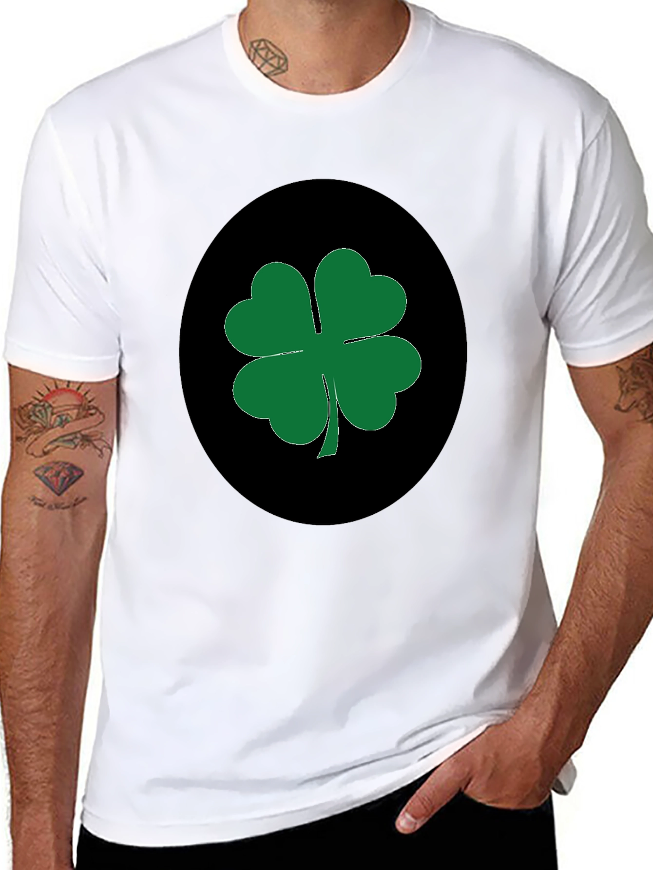 Lucky Clover Black T-Shirt