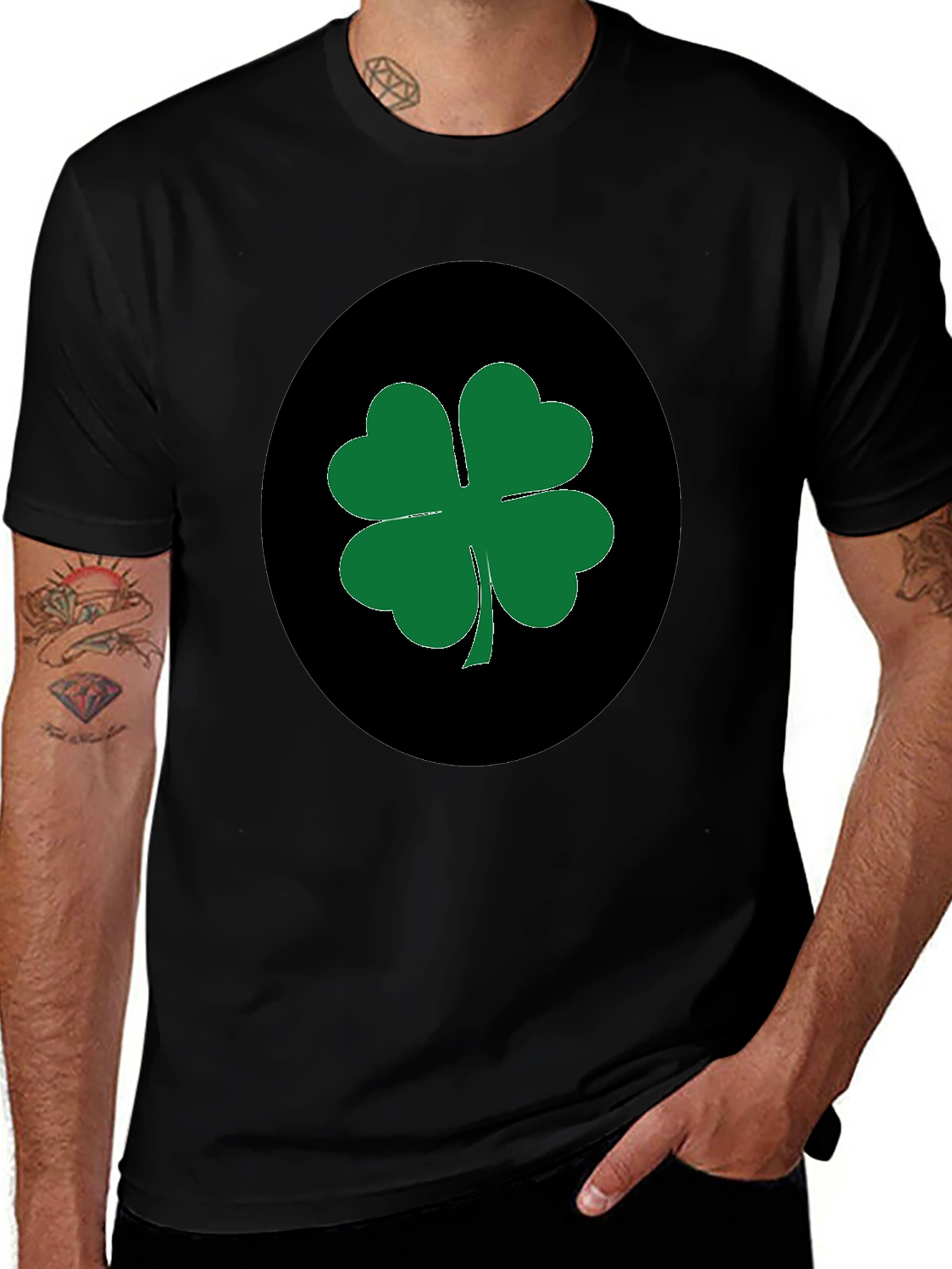 Lucky Clover Black T-Shirt