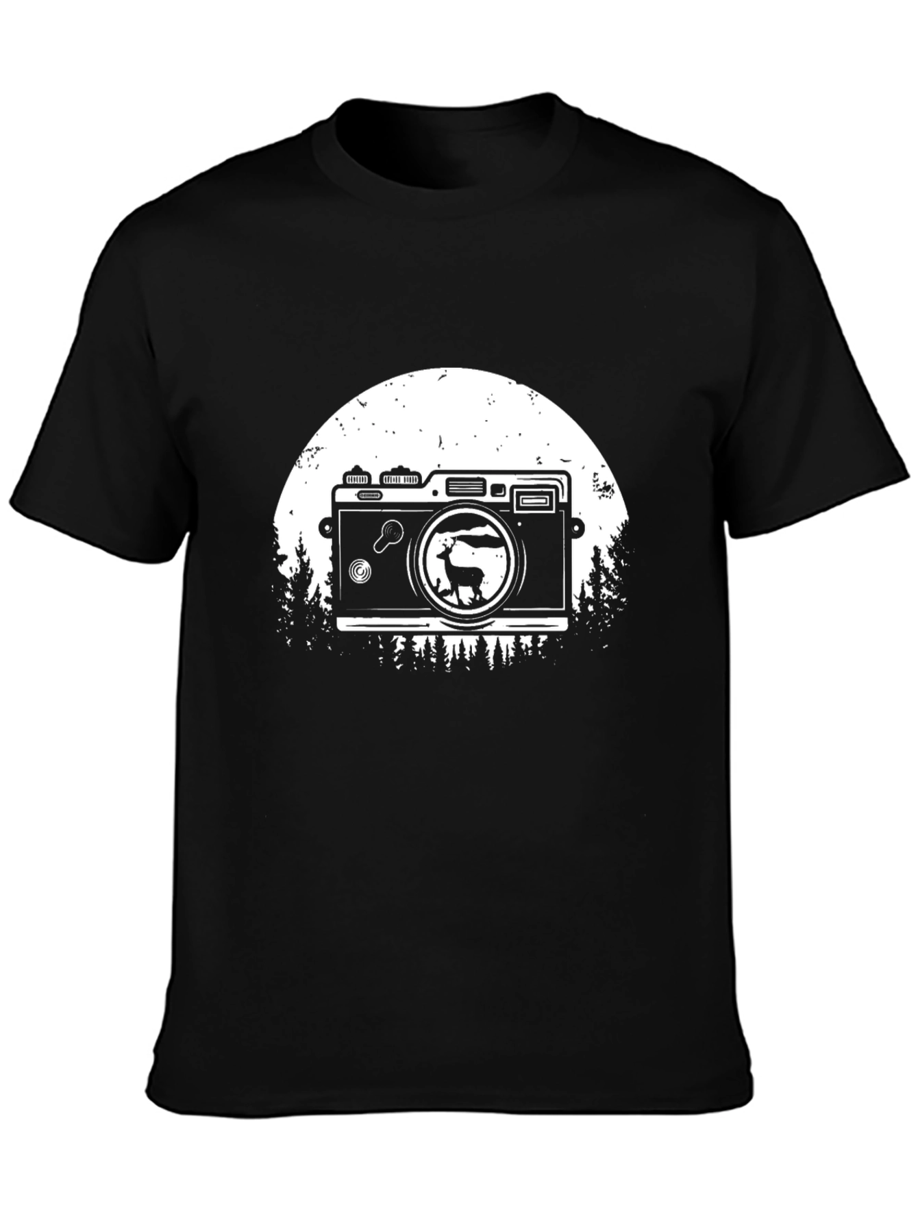 Retro Camera Deer Graphic Tee