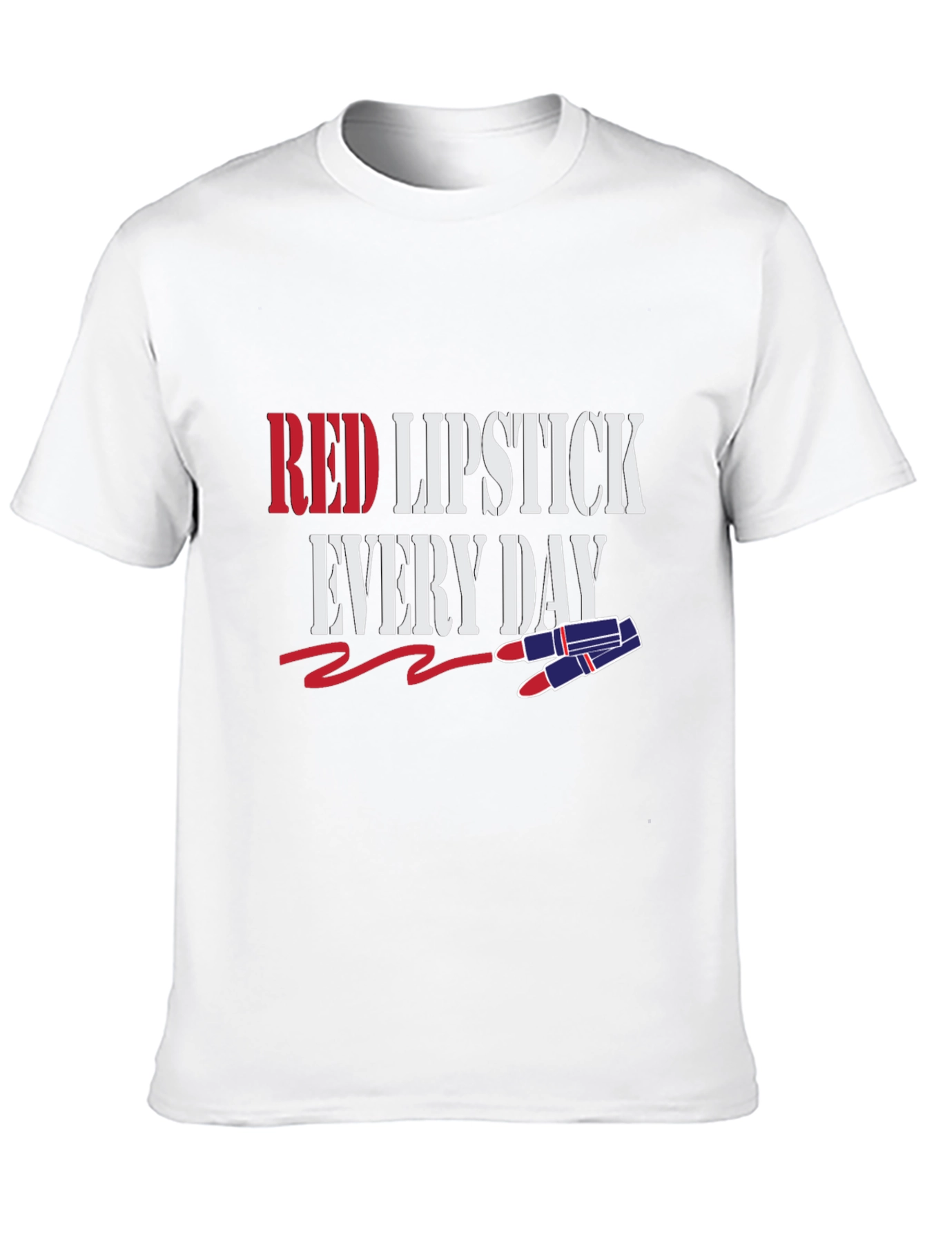 Red Lipstick Everyday Graphic Tee - Stylish Fashion Top