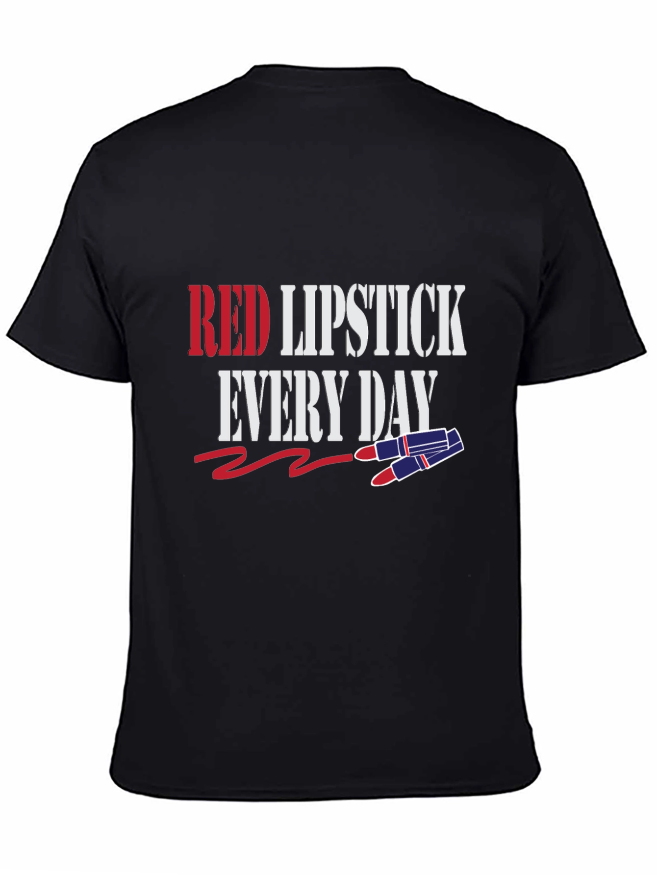 Red Lipstick Everyday Graphic Tee - Stylish Fashion Top