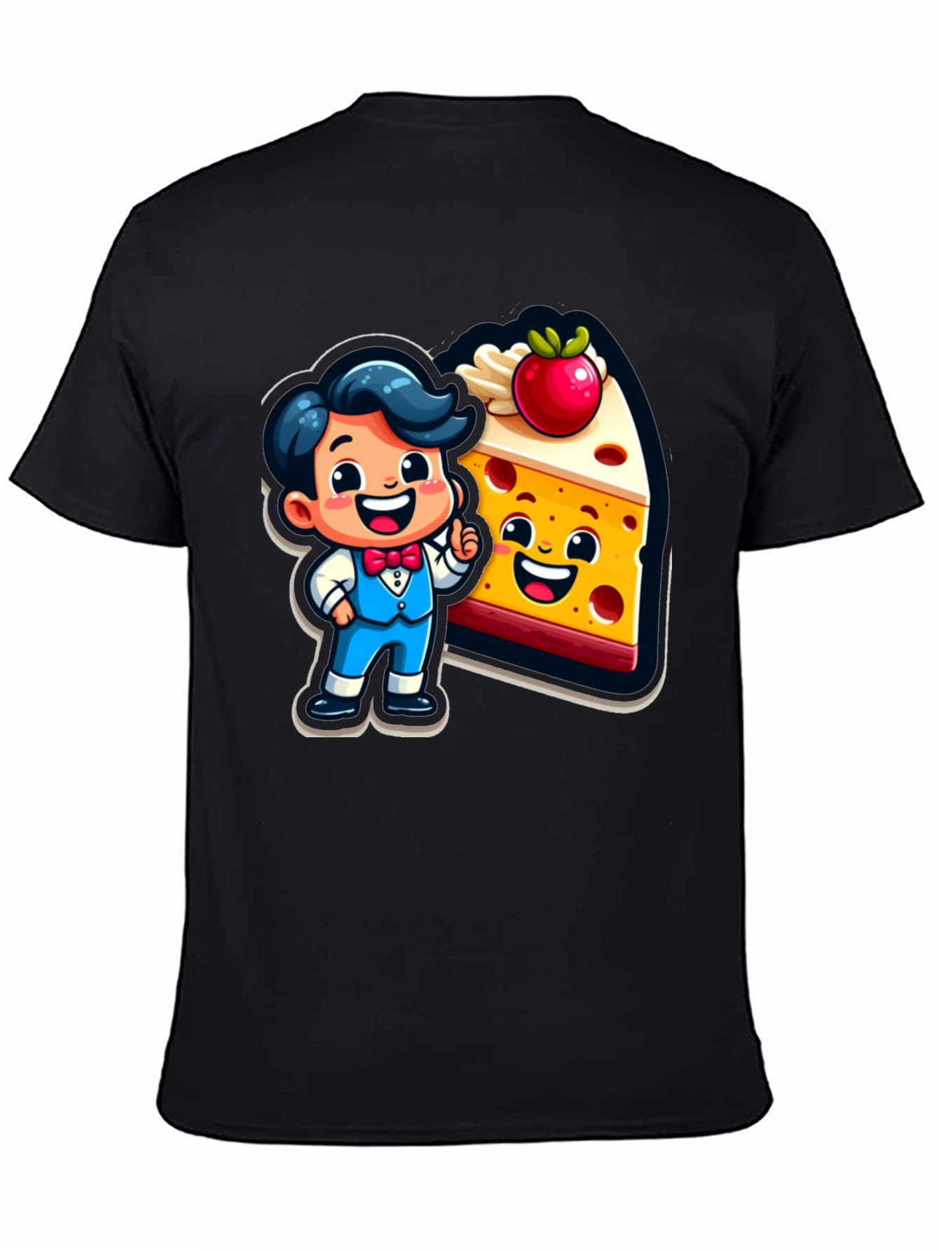 Cartoon Character & Cake T-Shirt