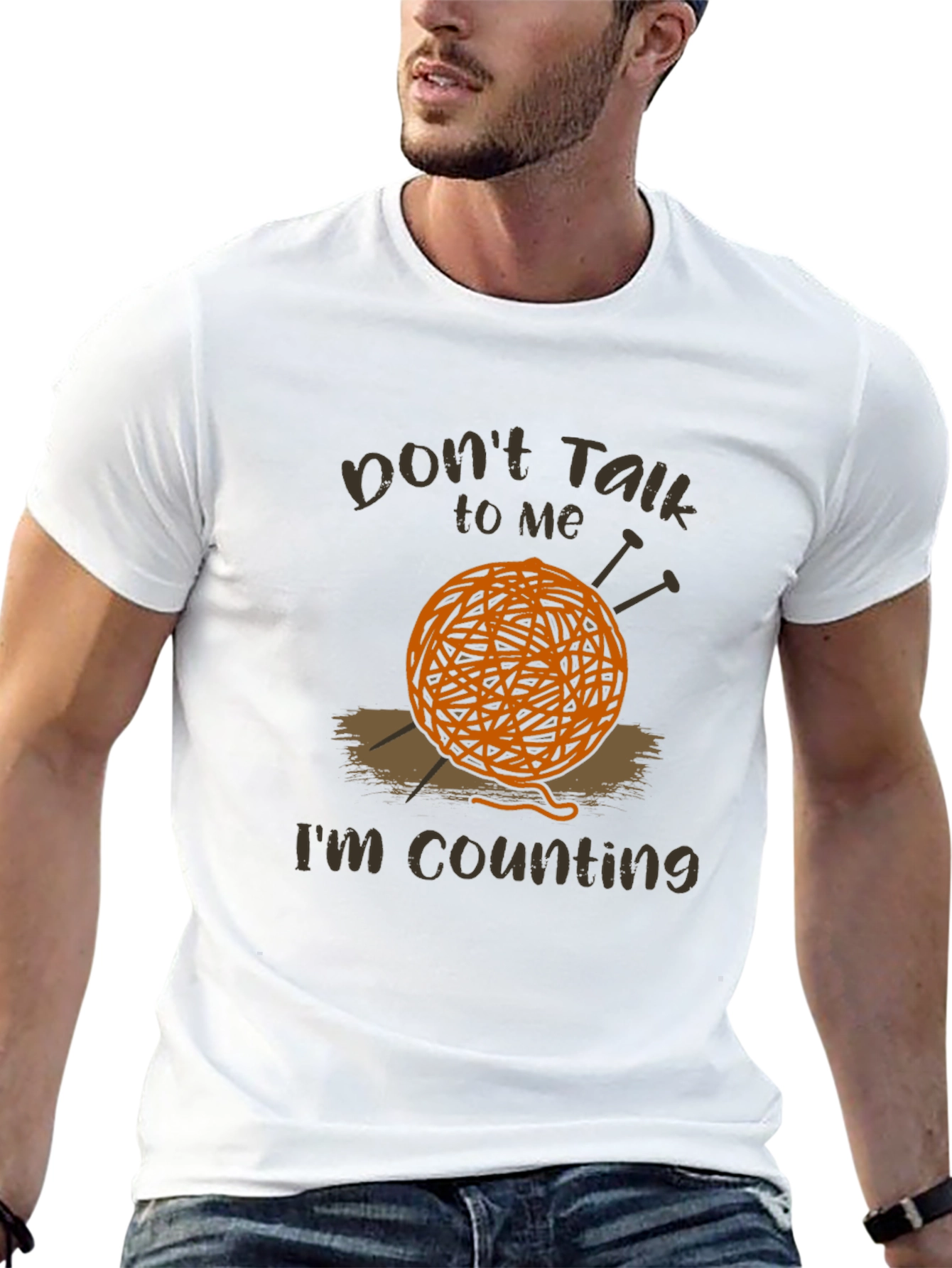 Knitting Humor T-Shirt - Dont Talk Im Counting!