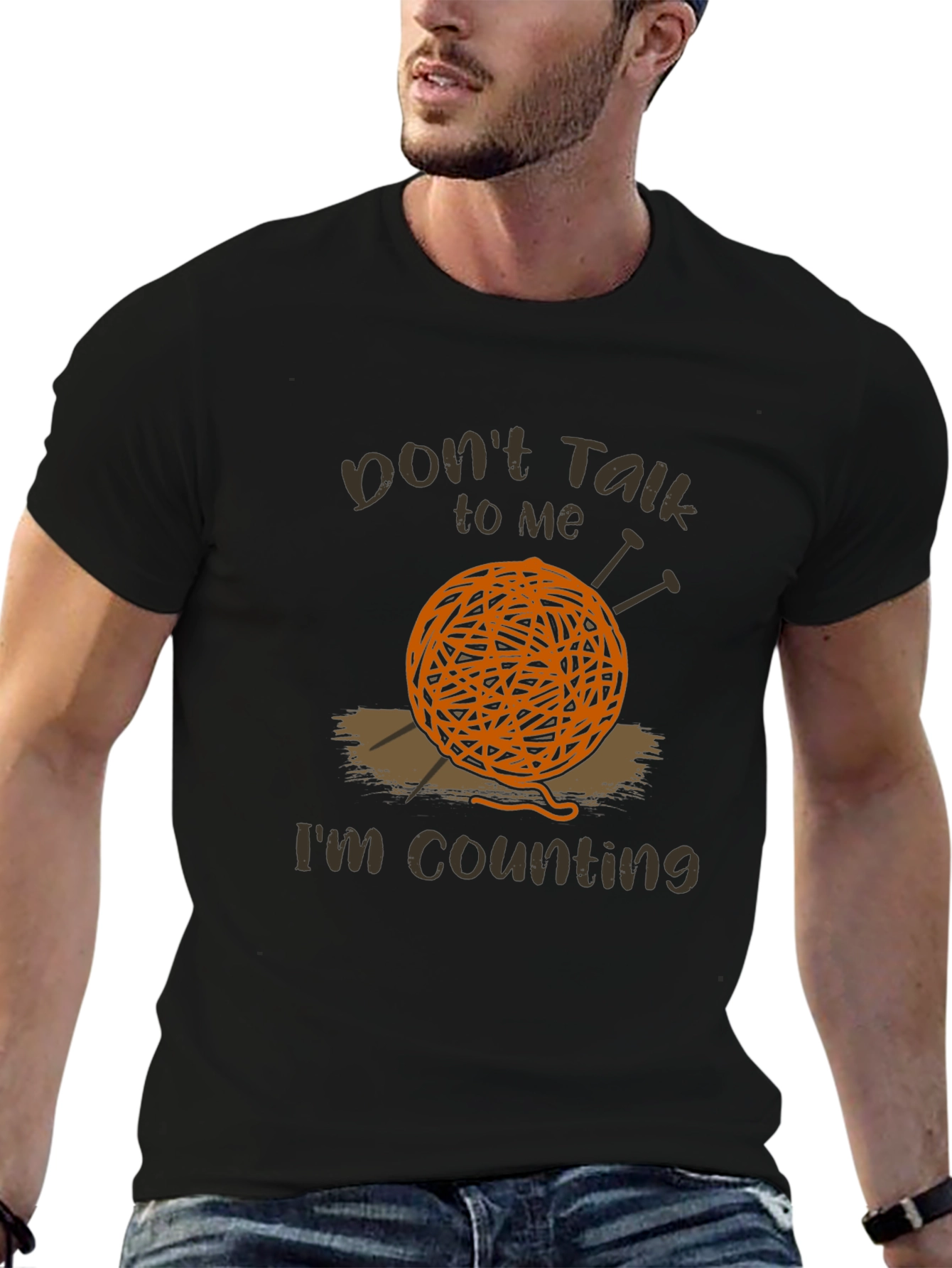 Knitting Humor T-Shirt - Dont Talk Im Counting!
