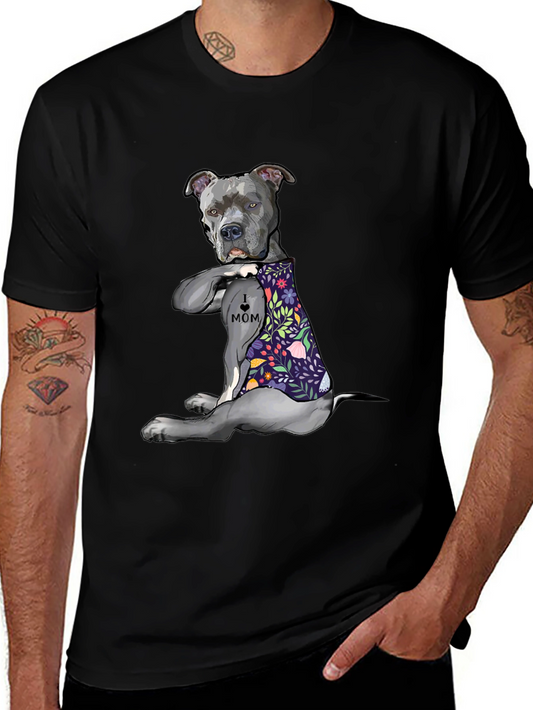 Pitbull Mom Graphic T-Shirt