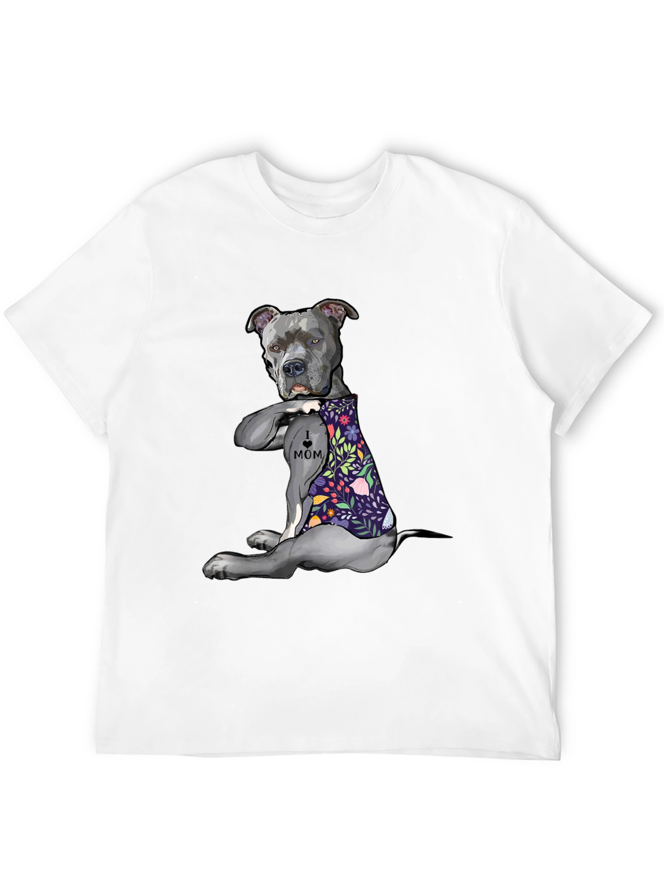 Pitbull Mom Graphic T-Shirt