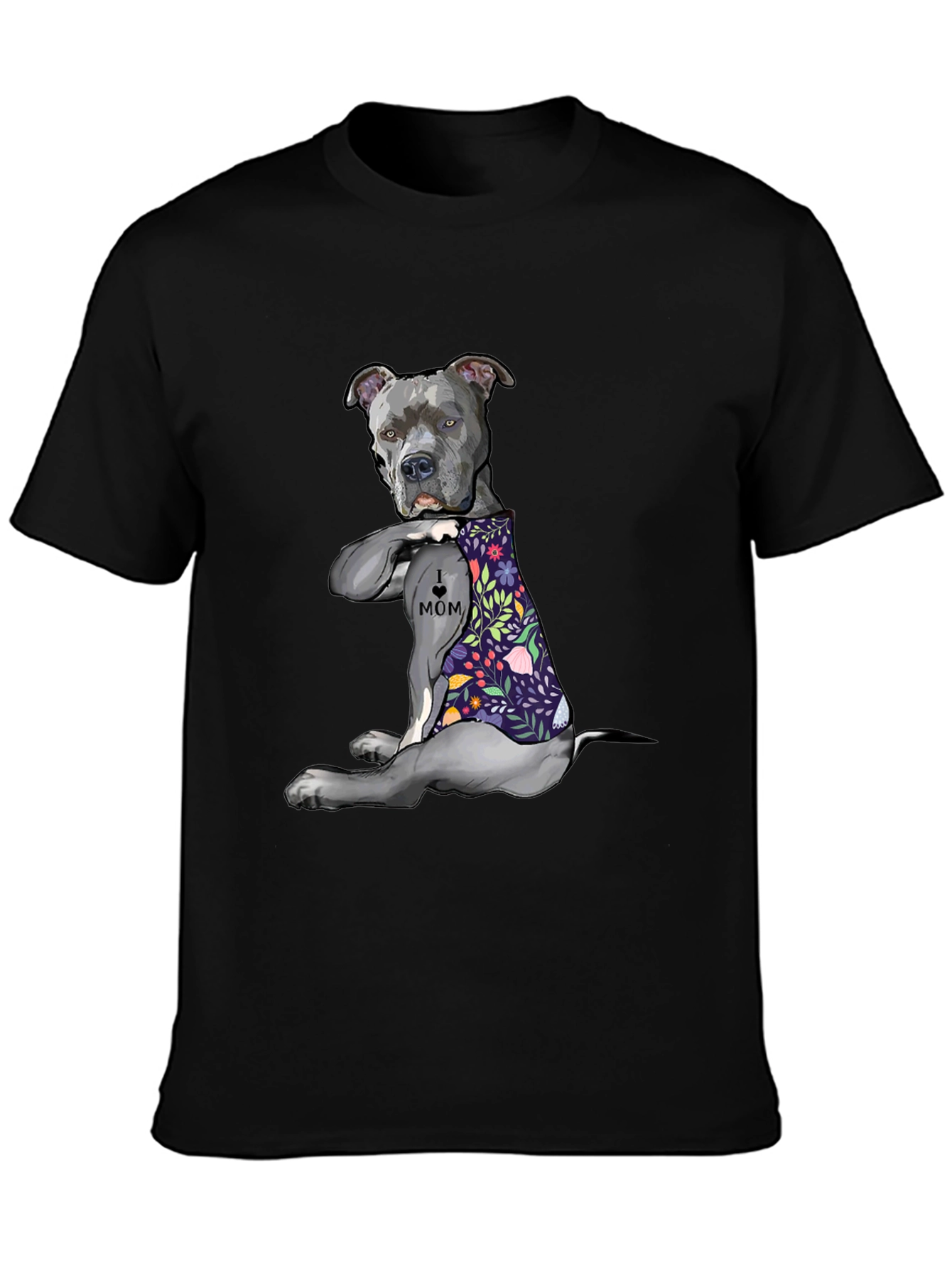 Pitbull Mom Graphic T-Shirt