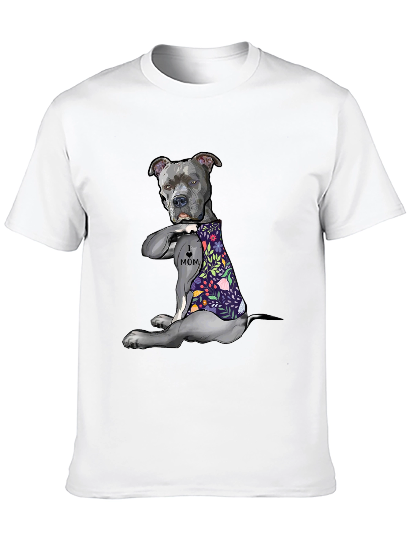 Pitbull Mom Graphic T-Shirt