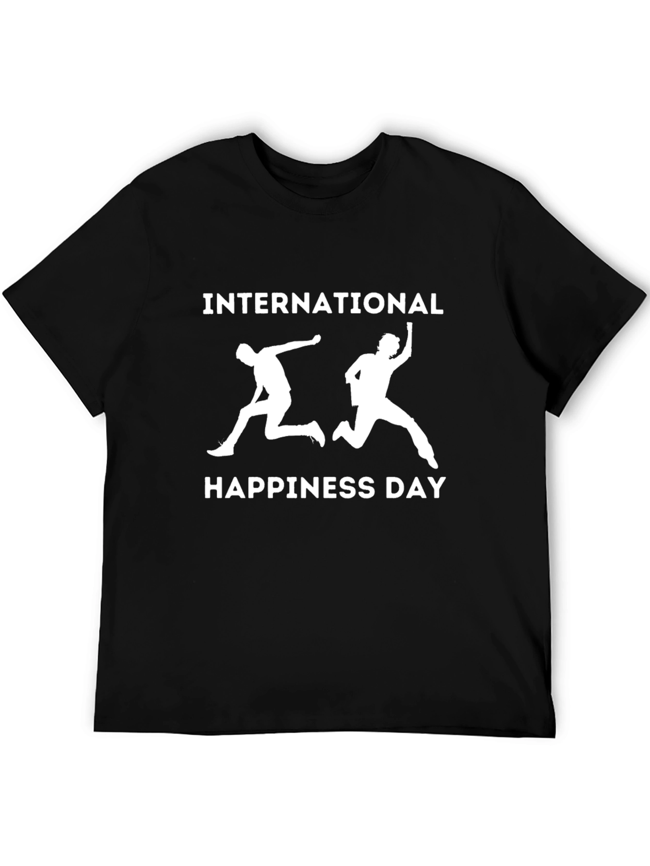 International Happiness Day Graphic Tee - Black