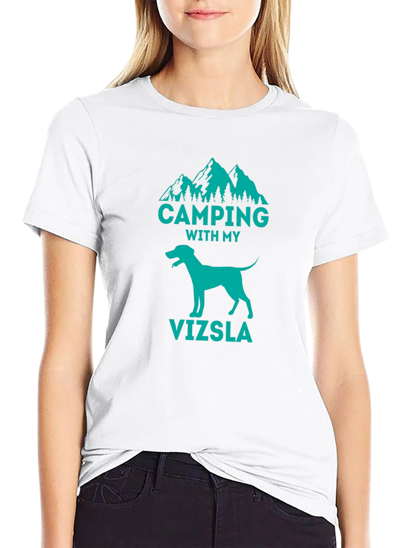 Camping With My Vizsla T-Shirt