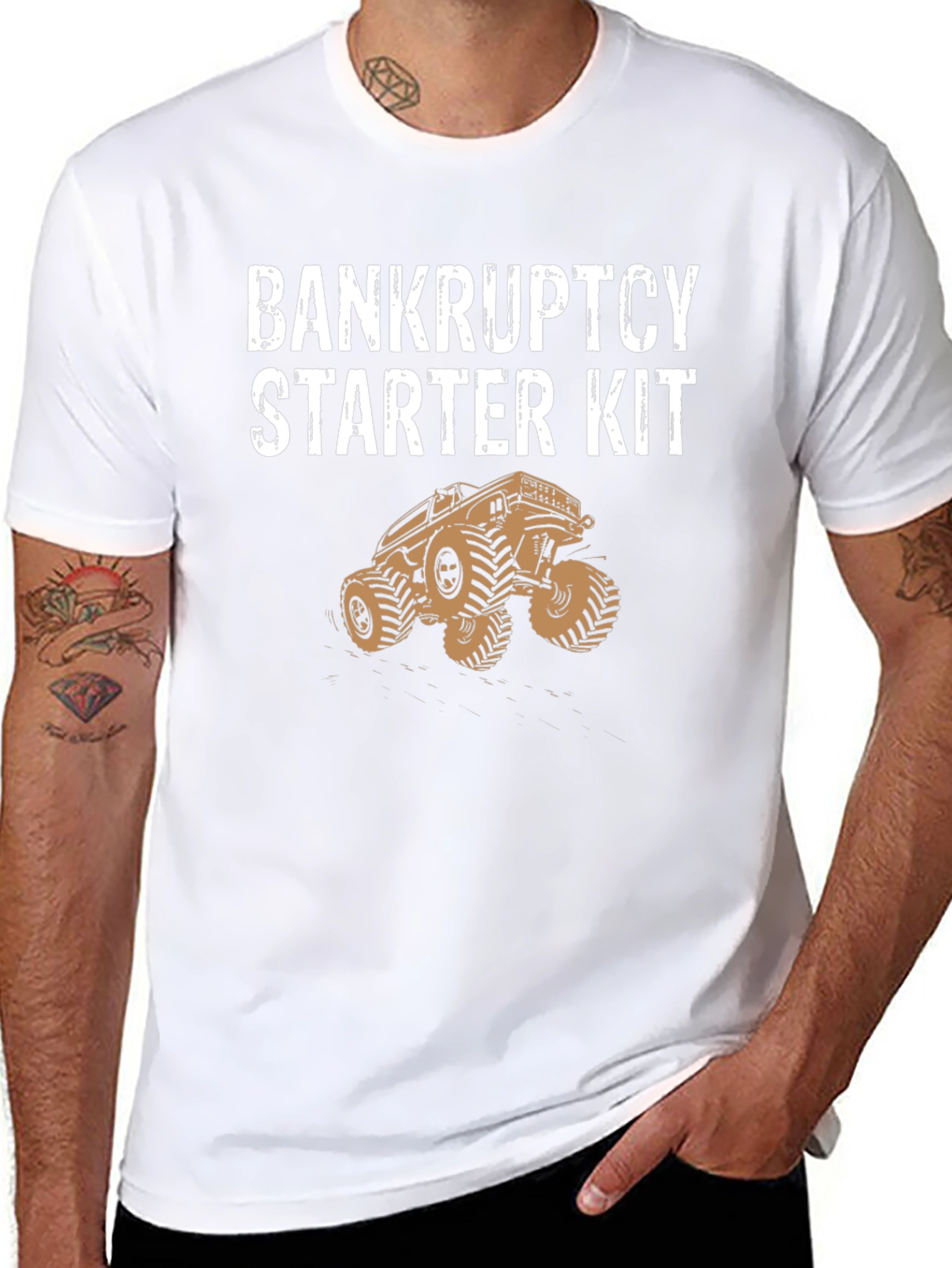 Bankruptcy Starter Kit Black Cotton Graphic Tee