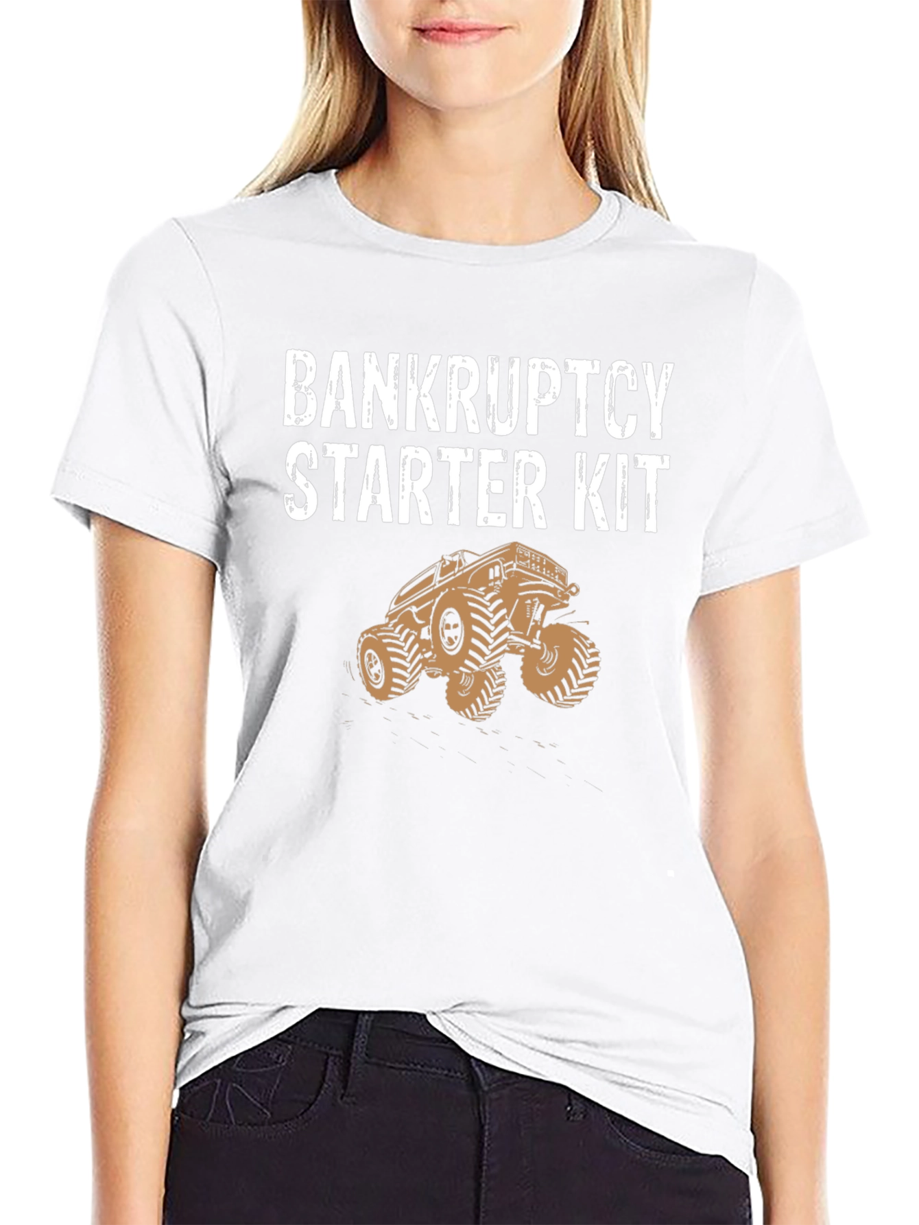 Bankruptcy Starter Kit Black Cotton Graphic Tee