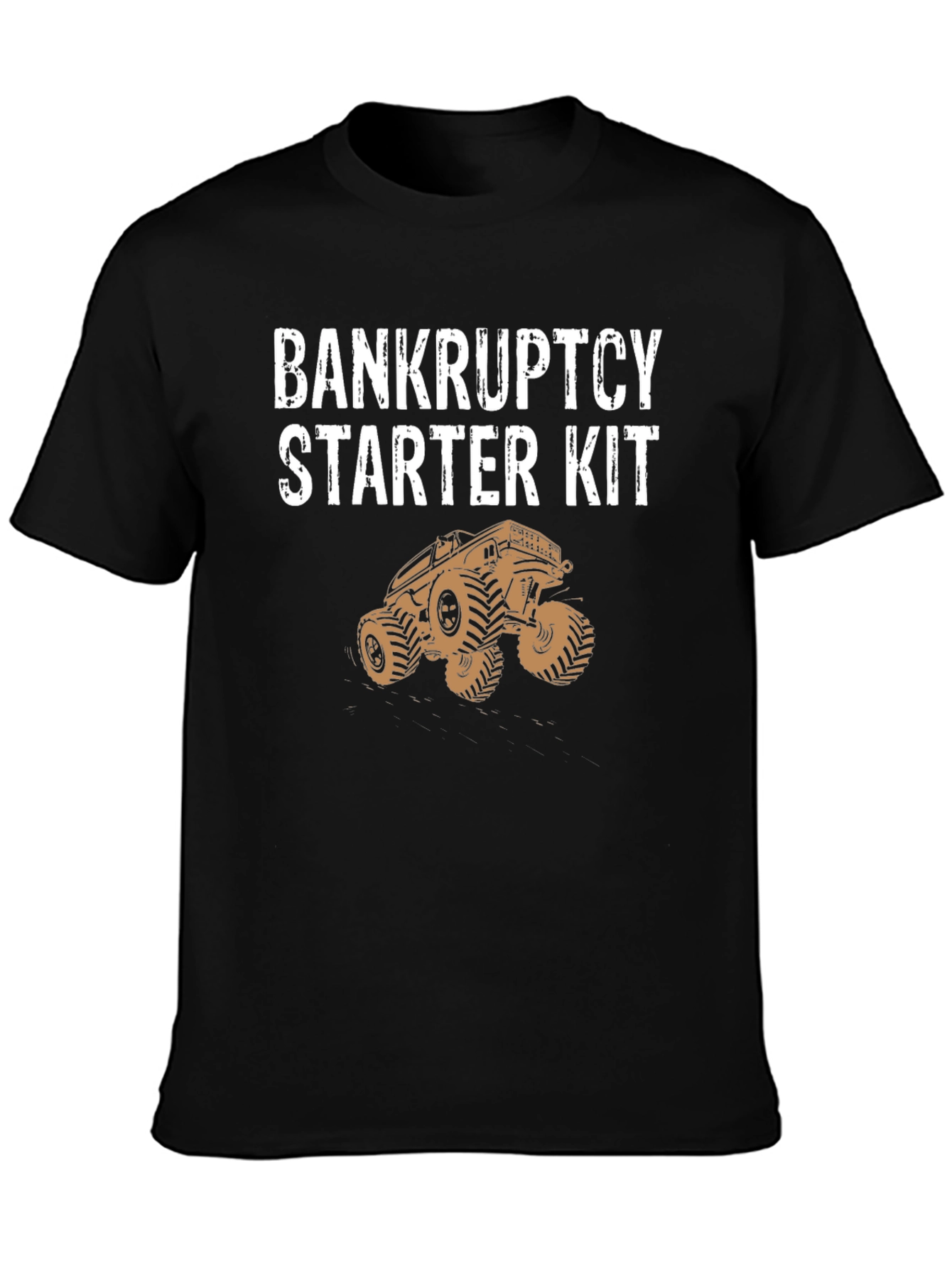 Bankruptcy Starter Kit Black Cotton Graphic Tee