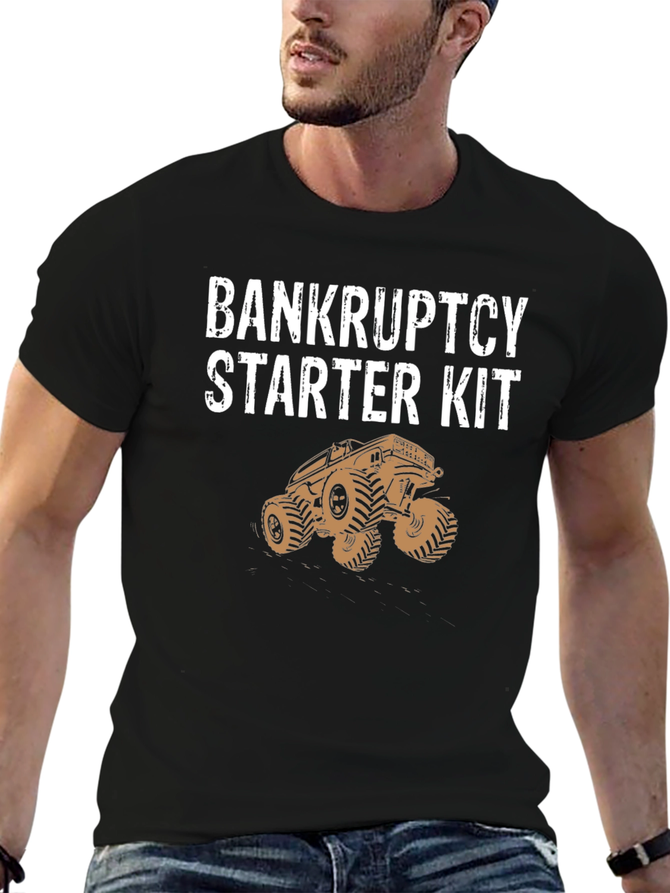 Bankruptcy Starter Kit Black Cotton Graphic Tee