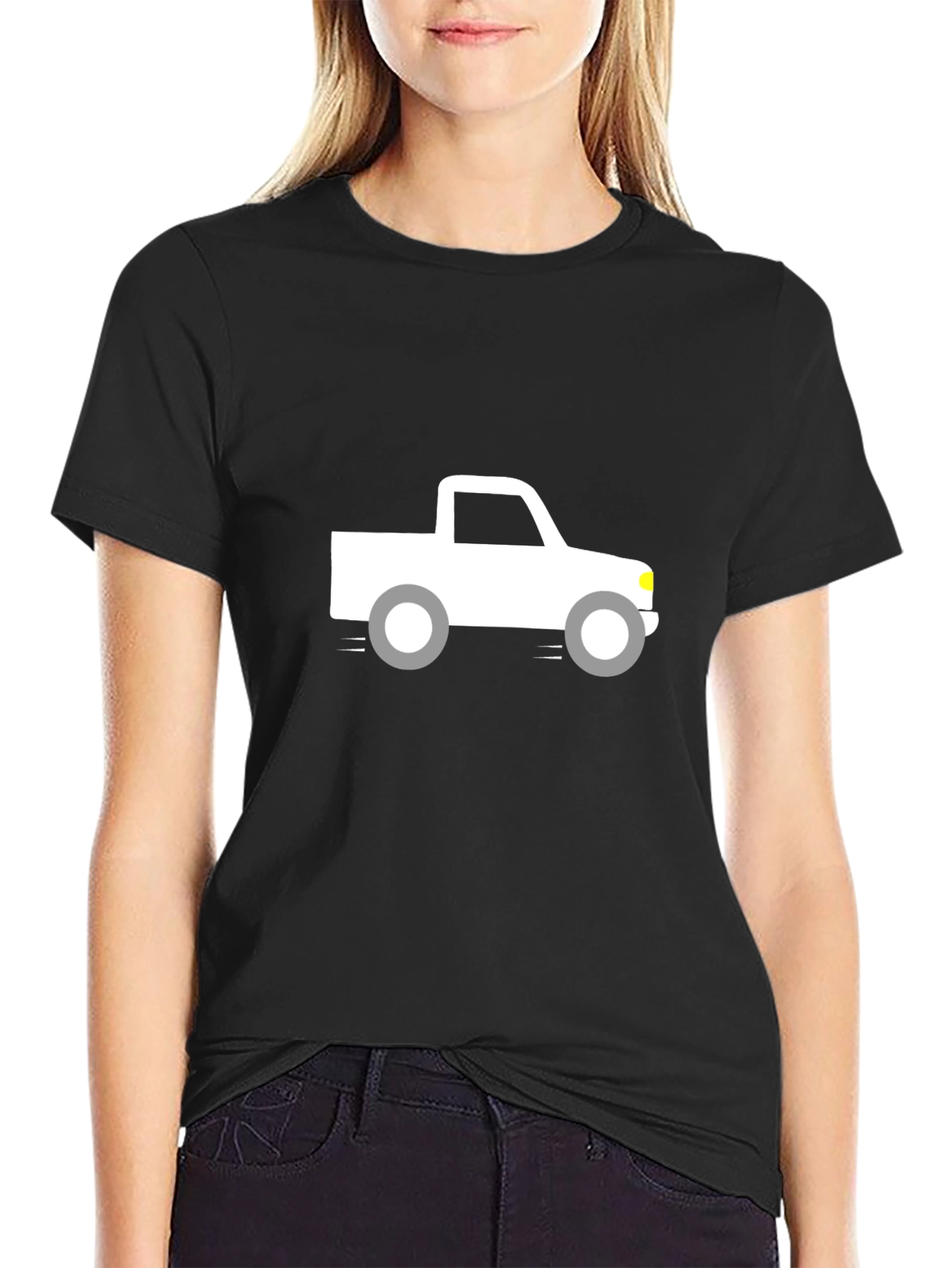 Truck Graphic Tee - Black Cotton Blend