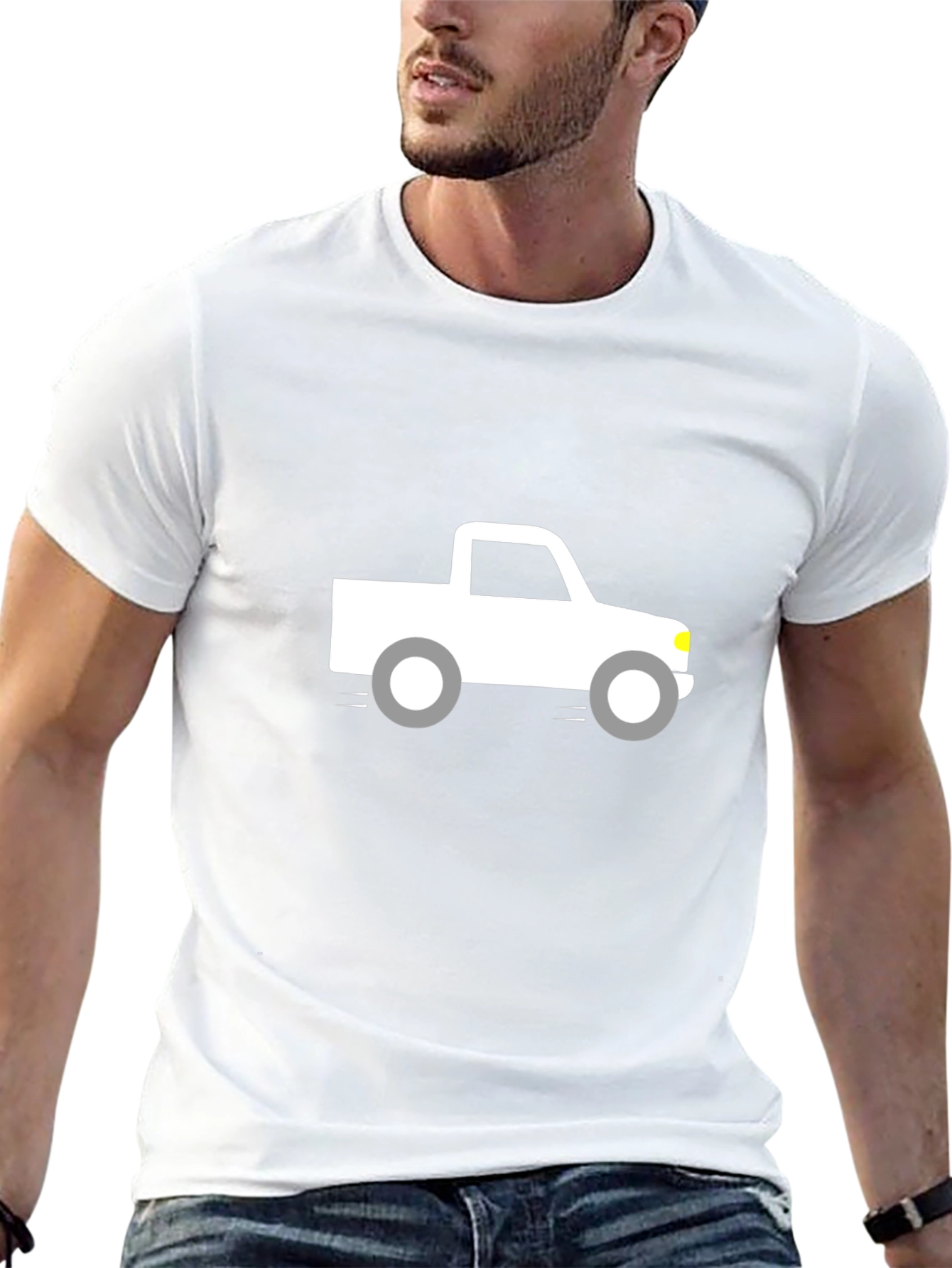 Truck Graphic Tee - Black Cotton Blend