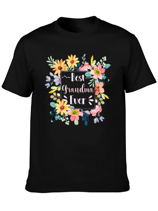 Best Grandma Ever Floral T-Shirt