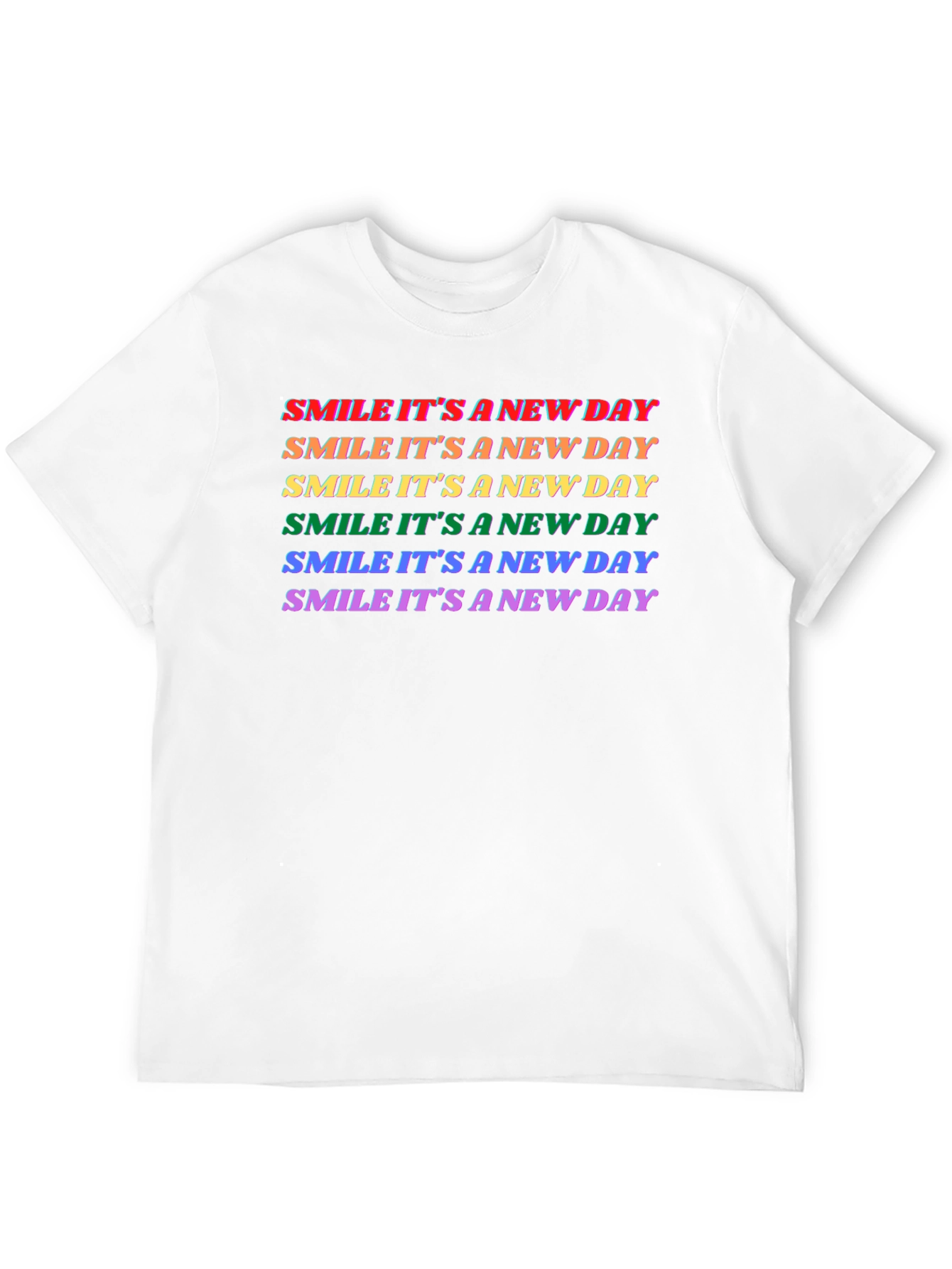Smile Its a New Day Rainbow T-Shirt