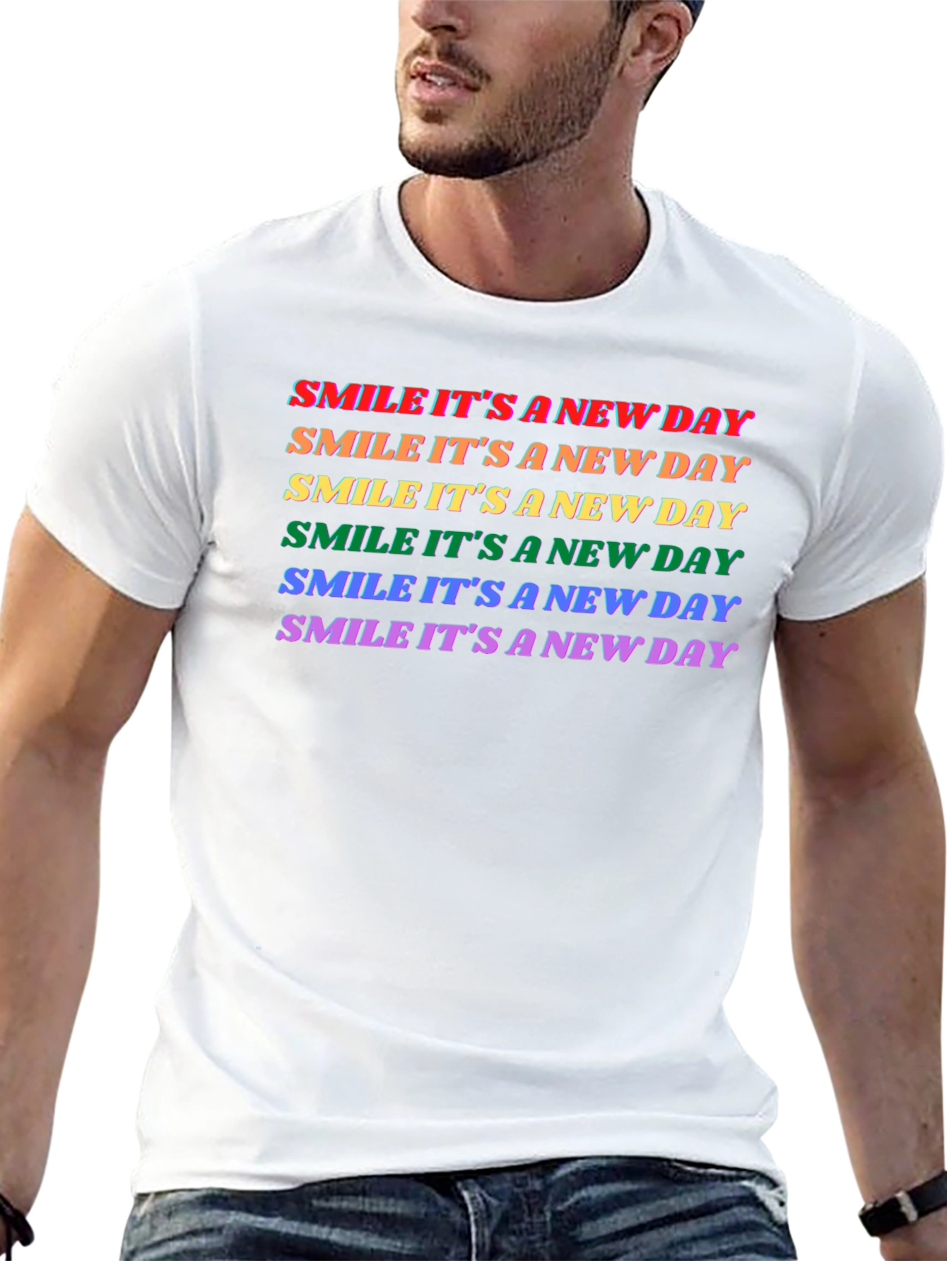 Smile Its a New Day Rainbow T-Shirt