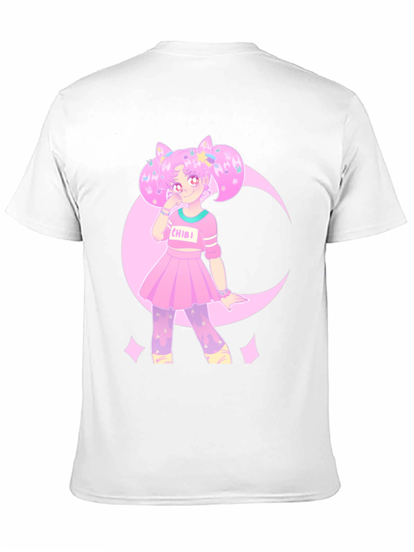 Chibi Moon Anime Graphic Tee - Cotton Blend