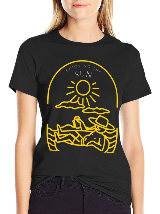 Enjoying the Sun Graphic Tee - Black