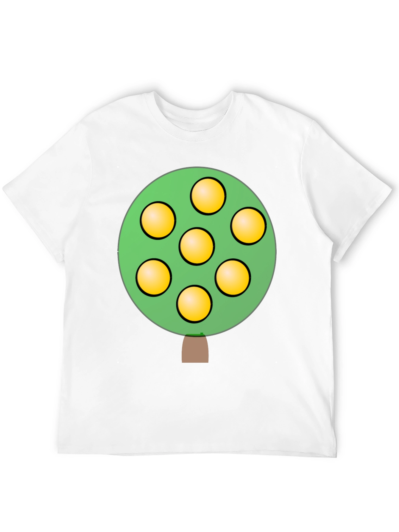 Cartoon Tree Black T-Shirt