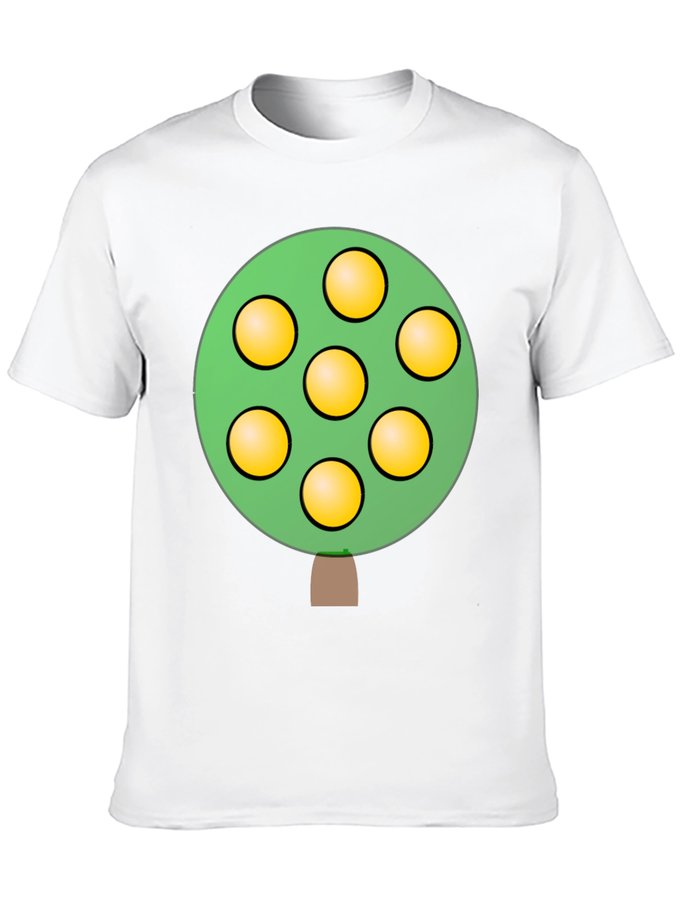 Cartoon Tree Black T-Shirt