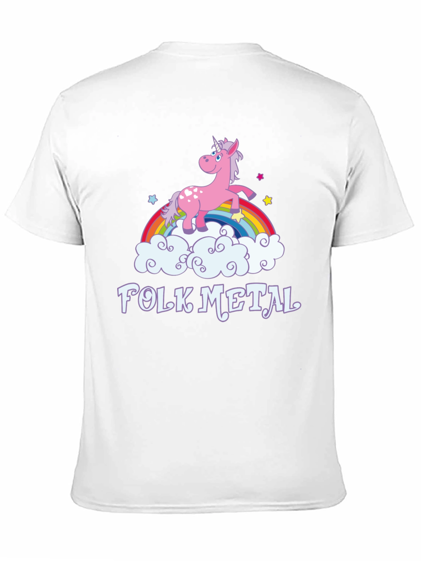 Folk Metal Unicorn Rainbow T-Shirt